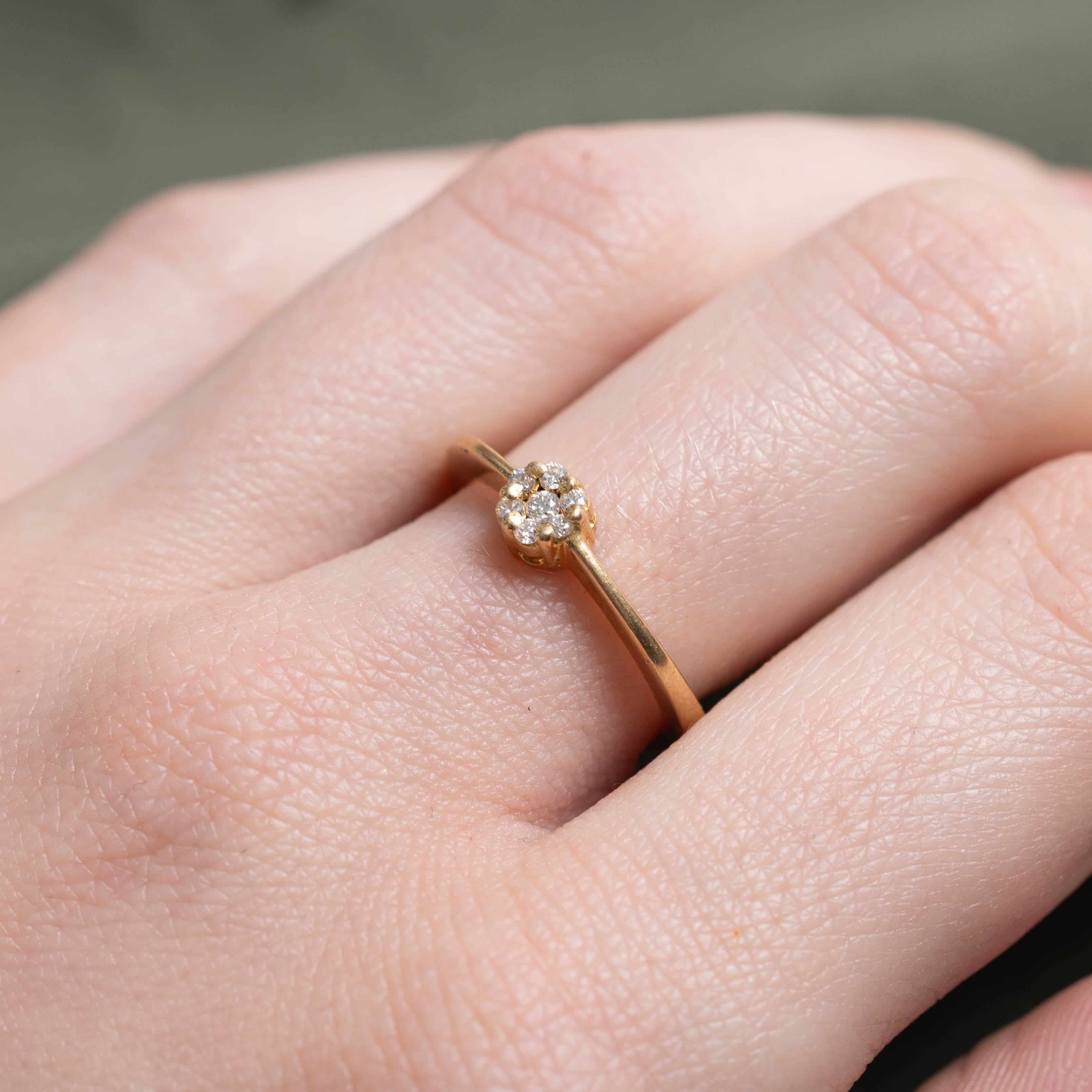 18k Diamond Floral Cluster Ring | SZ 5.75