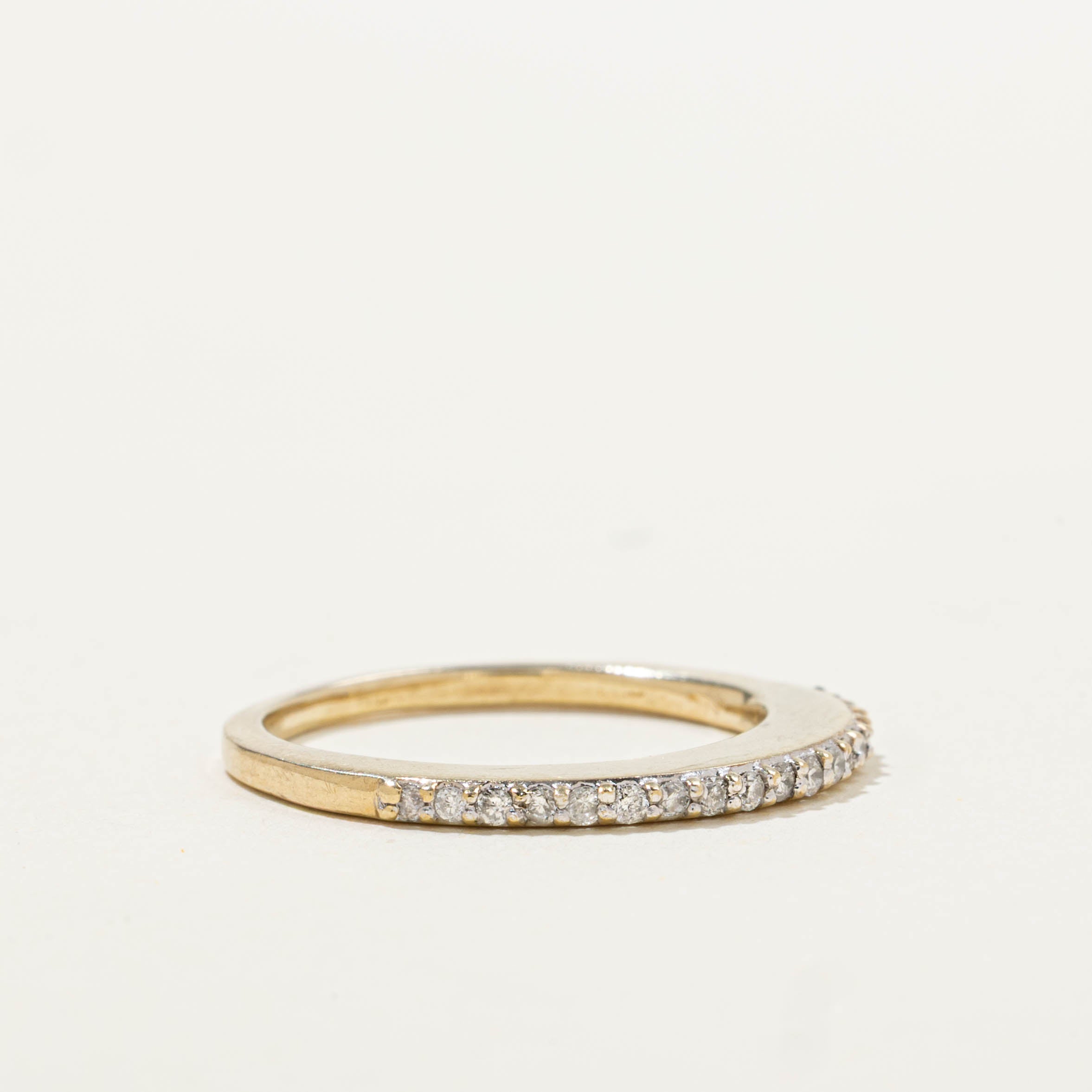 10k Semi Eternity Pavé Set Diamond Band | SZ 5.25