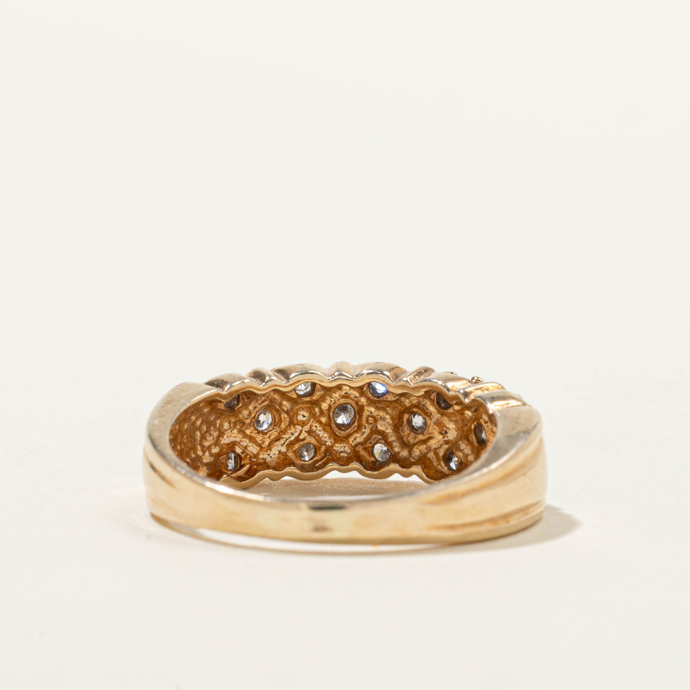 14k Diamond Geometric Band | SZ 5.5