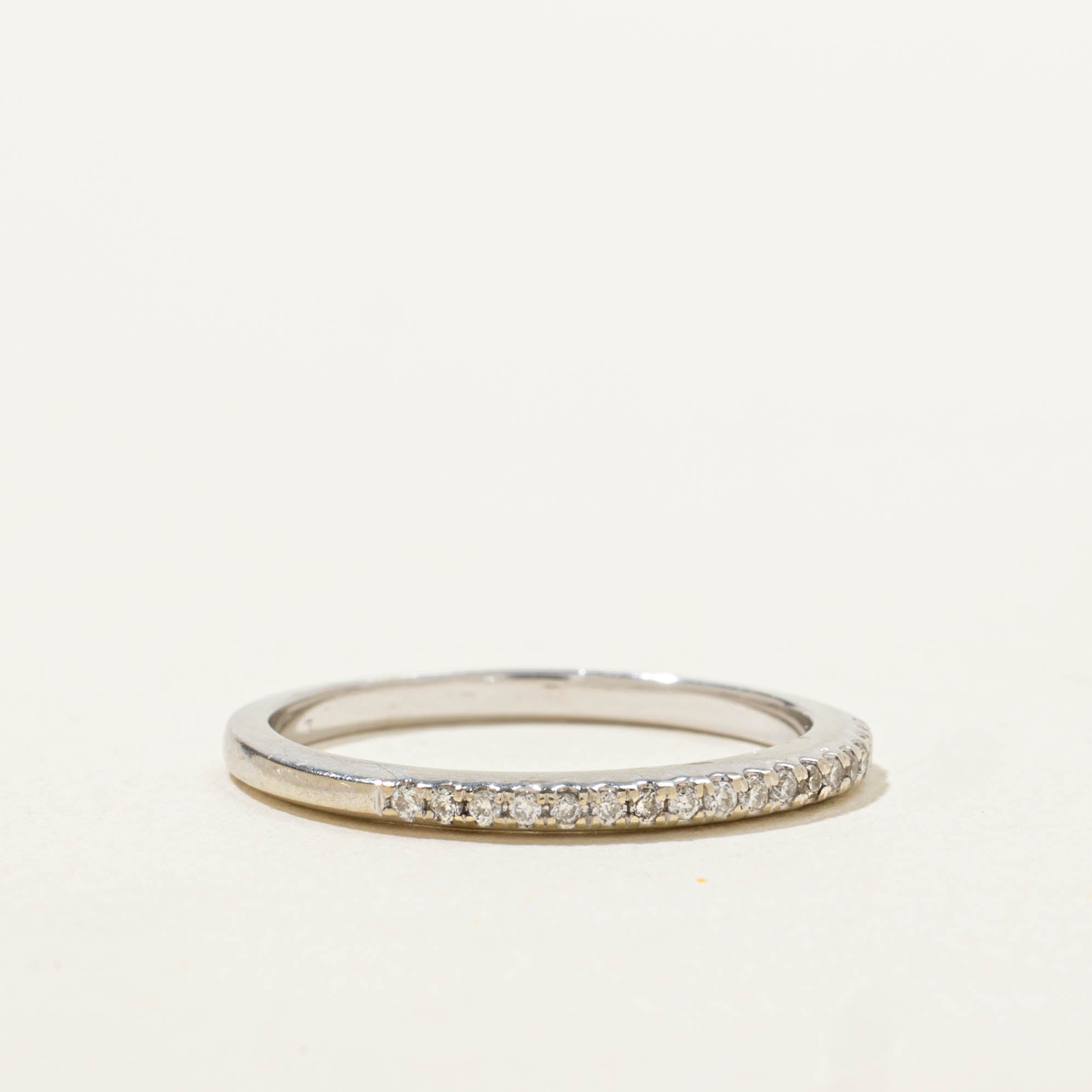 10k Semi Eternity Diamond Thin Band | SZ 4.25
