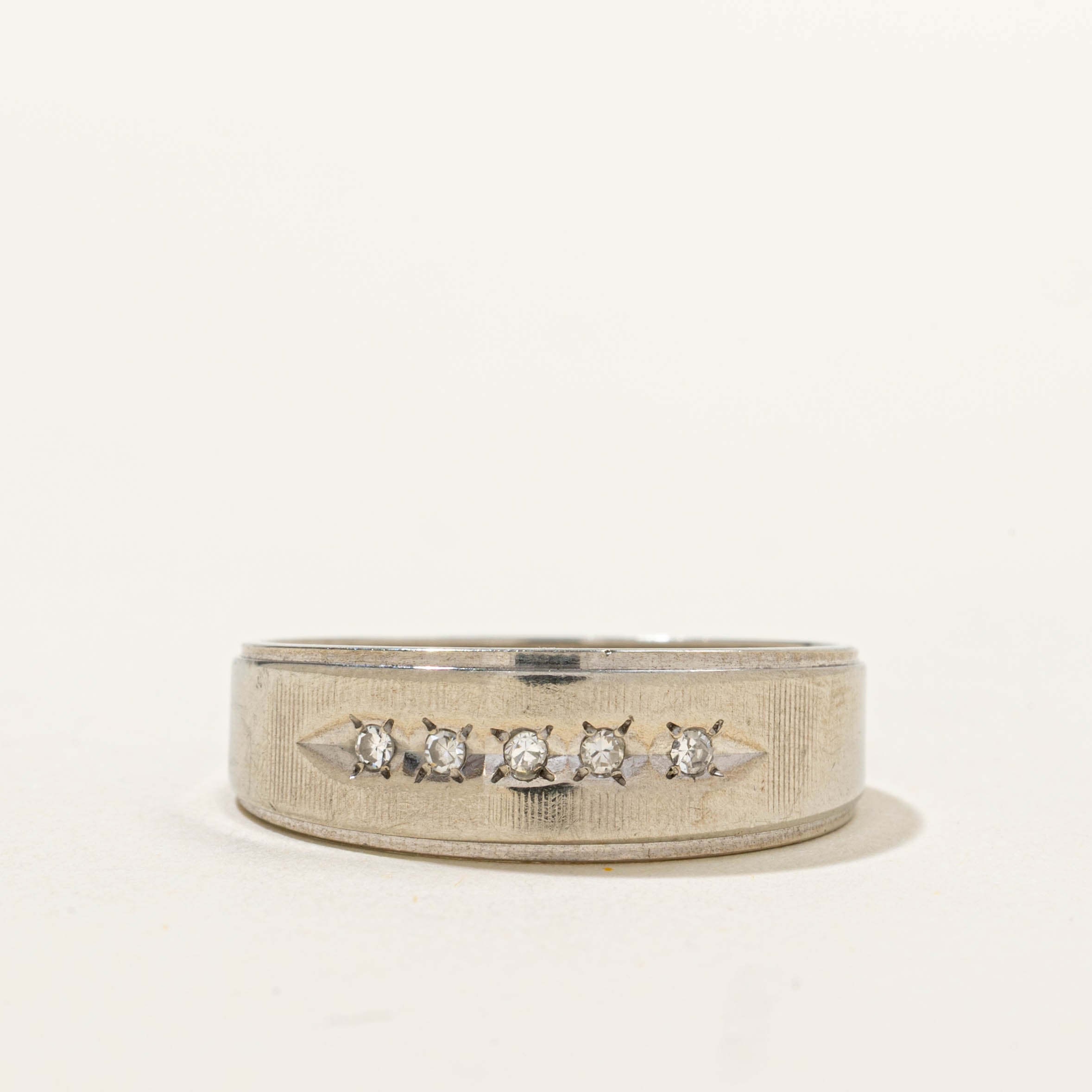 10k Five Stone Diamond Band | SZ 8.75