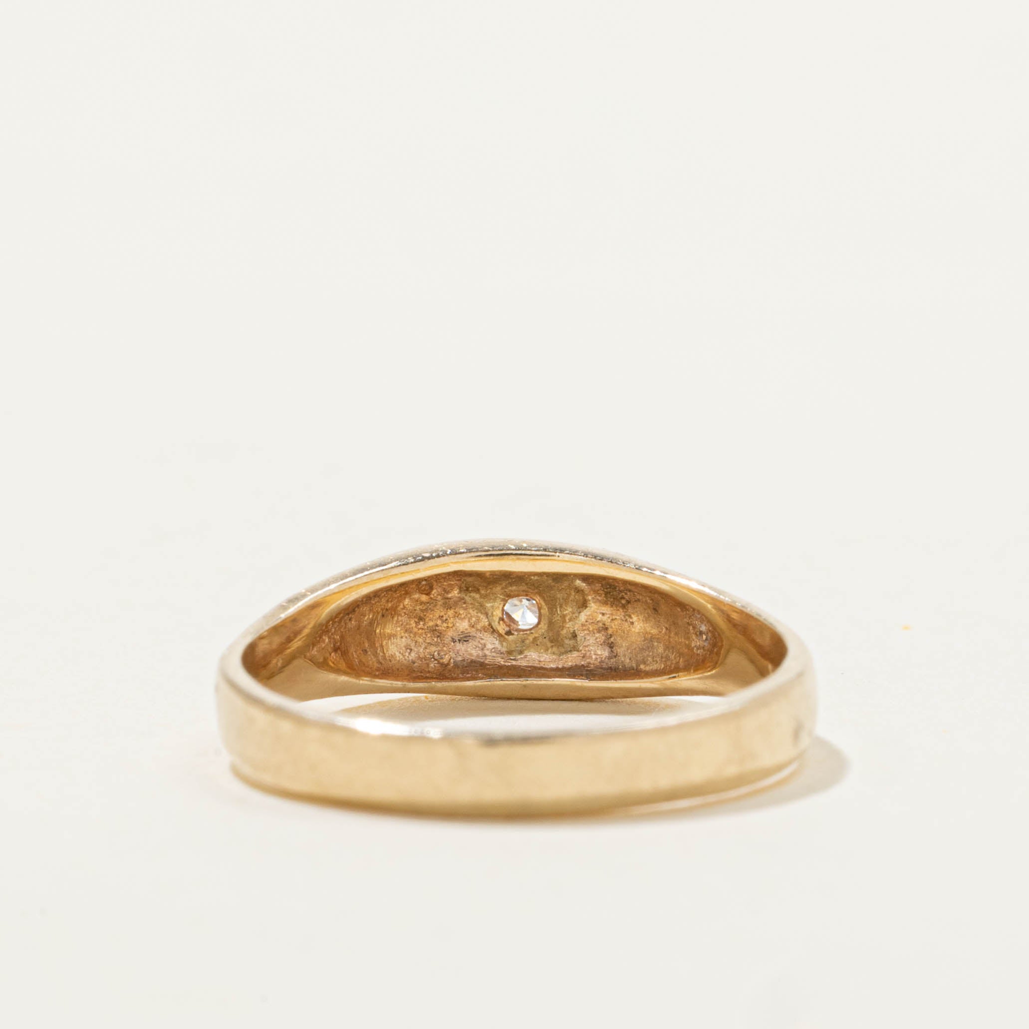 Single Diamond Petite Signet Ring | SZ 3.75