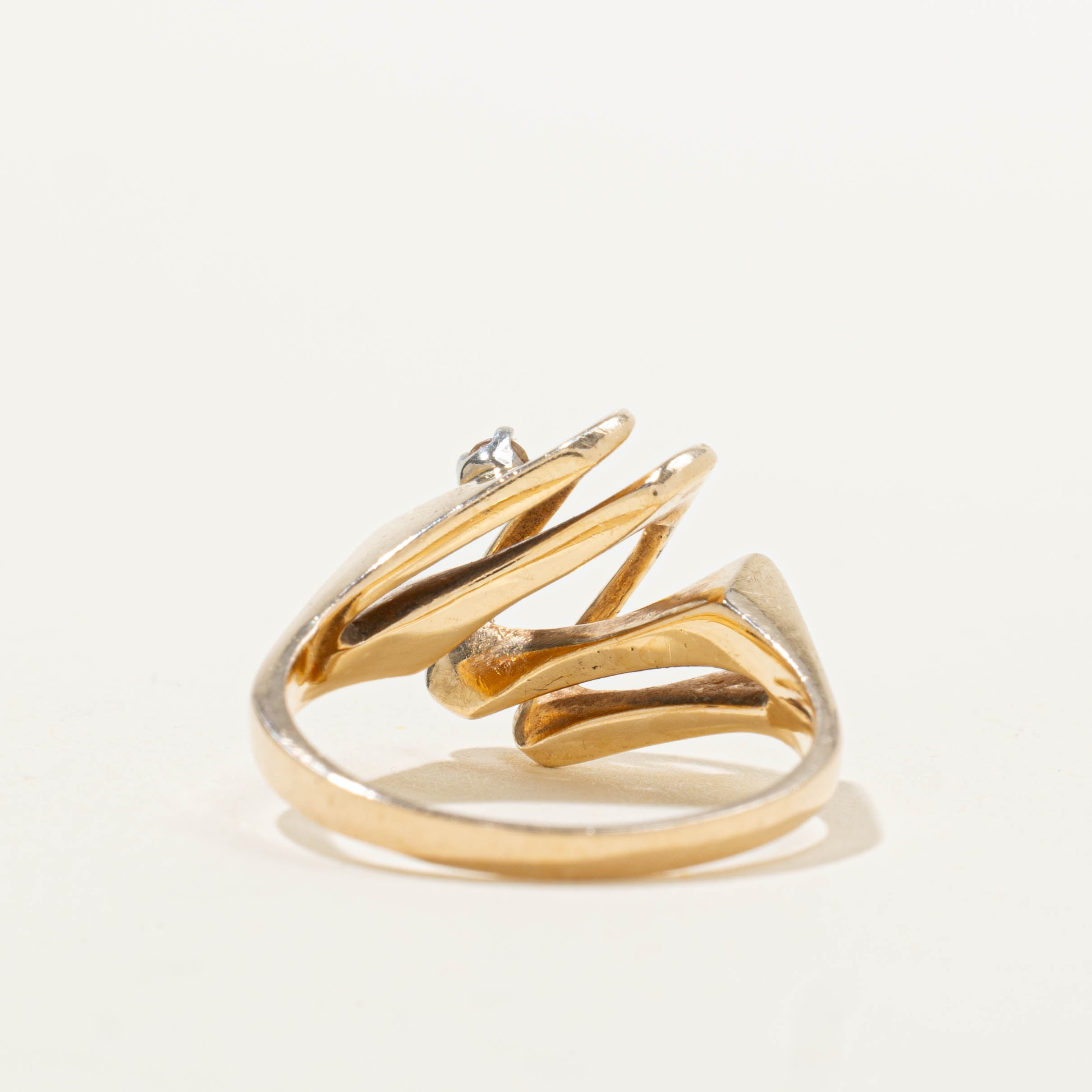 14k Diamond Abstract Ring | 0.02ctw | SZ 7.5