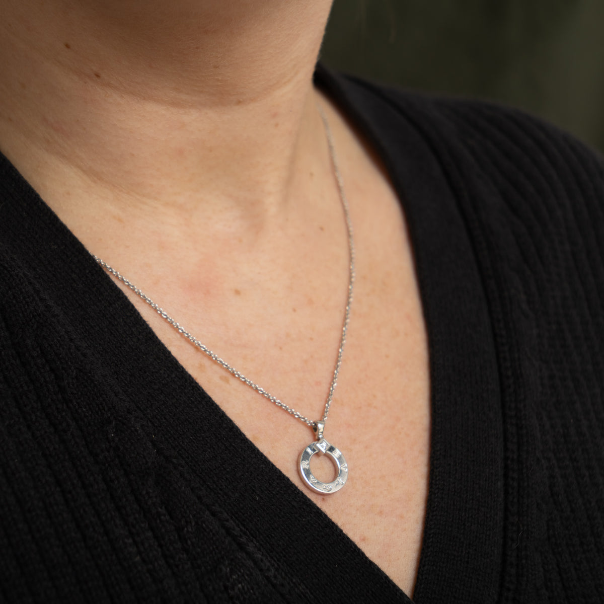 'Bvlgari' Bvlgari Bezel Set Diamond Adjustable Pendant Necklace | 0.09ctw | 18"