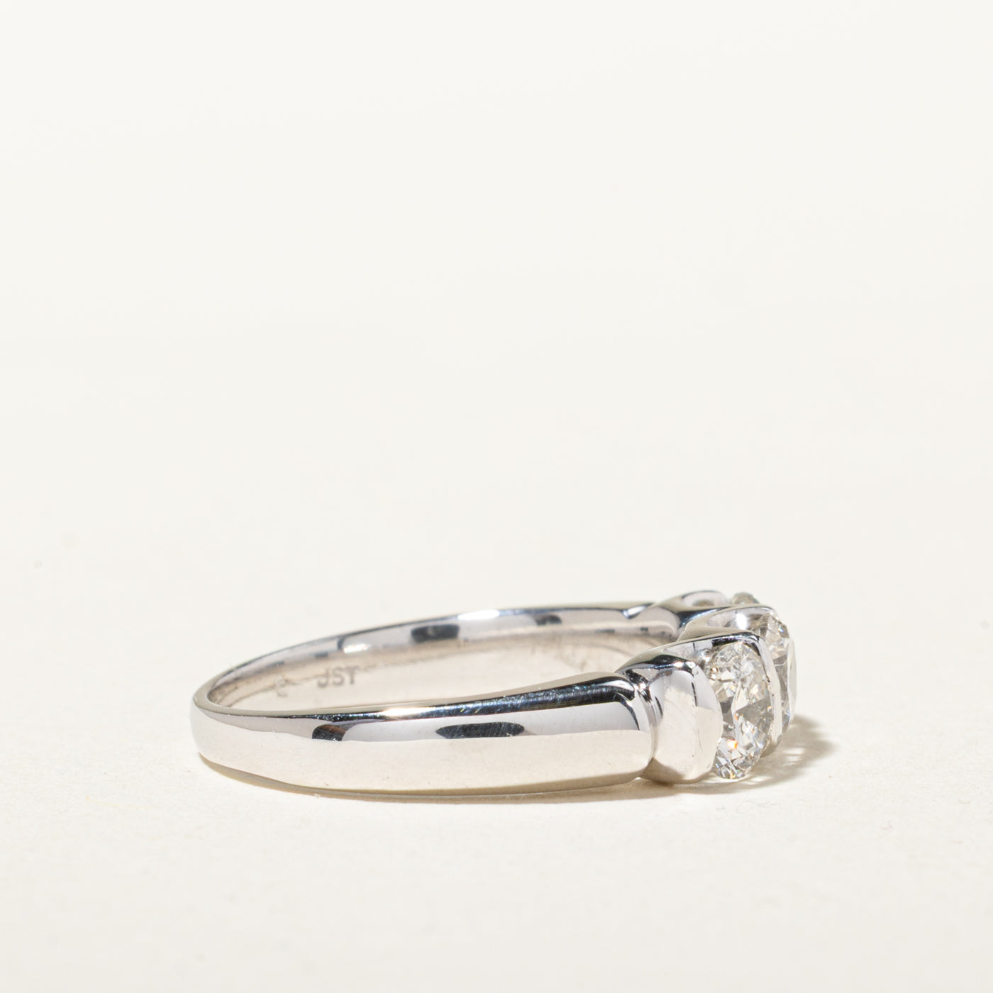 14k Three Stone Diamond Engagement Ring | 0.98ctw | SZ 4.5