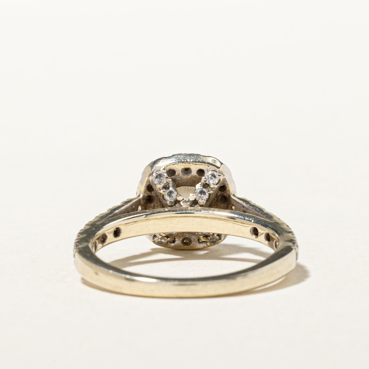 14k Diamond Soft Square Halo Engagement Ring | 0.62ct I1 H/I, 0.71ctw | SZ 5.25