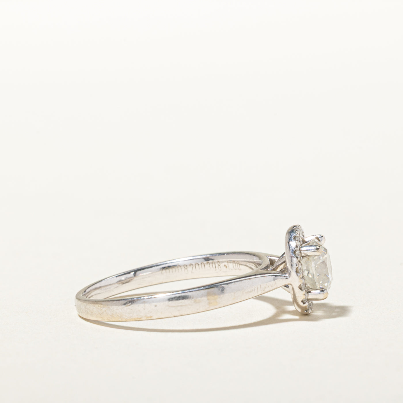 14k Pave Set Diamond Halo Engagement Ring | 1.00ct I1 H-I, 0.19ctw | SZ 8.25