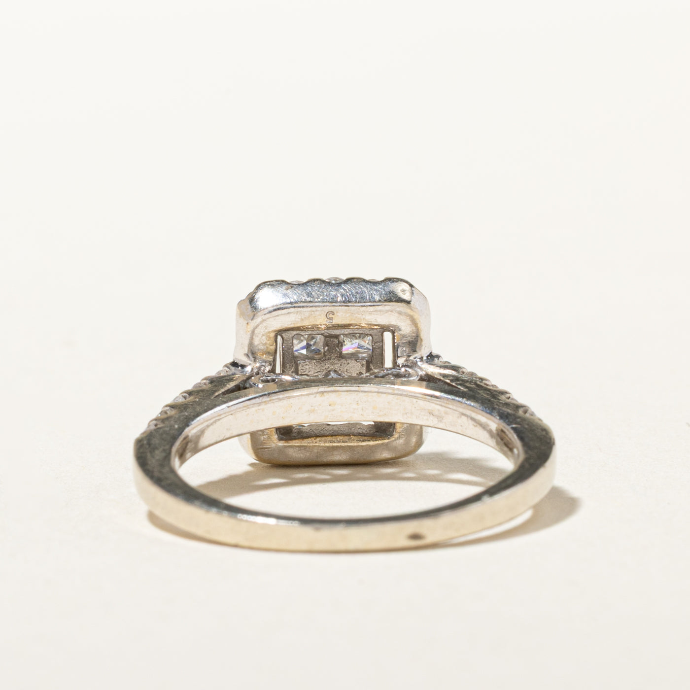 14k Diamond Grid Halo Ring | 1.00ctw | SZ 5.25