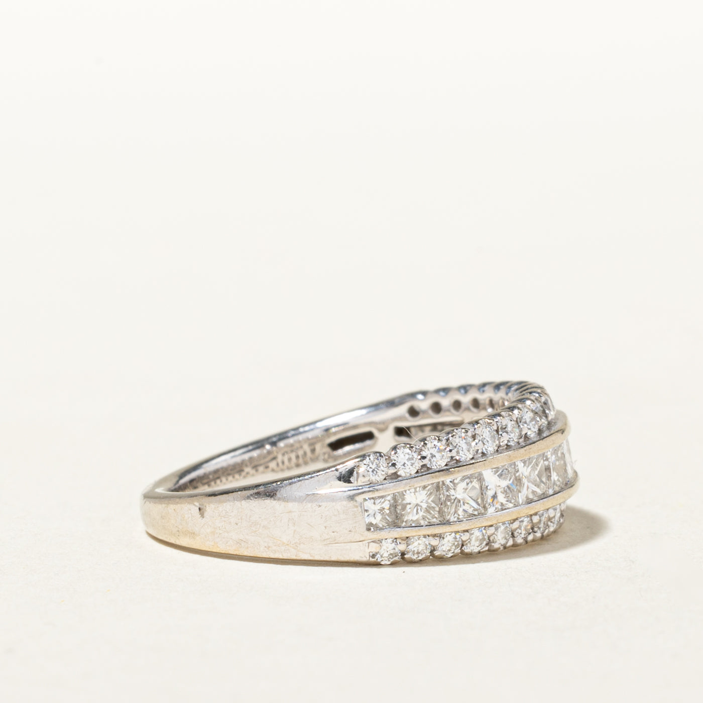 14k Multi Row Mixed Cut Diamond Band | 1.04ctw | 2.00mm | SZ 7