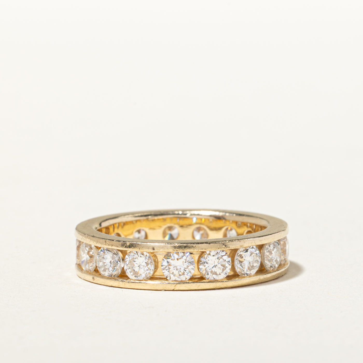 14k Eternity Channel Set Diamond Band | 2.47ctw | 4.50mm | SZ 6.5