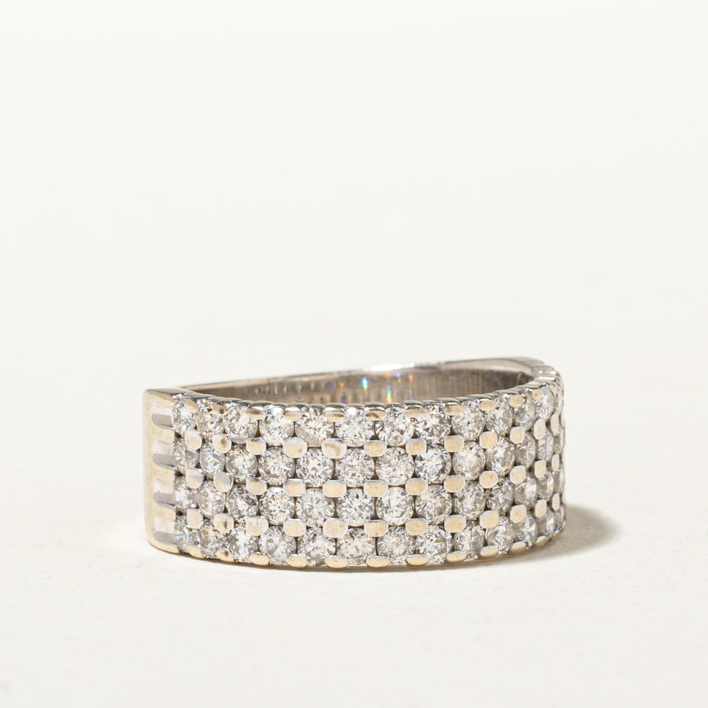 14k Multi Row Diamond Band | 1.83ctw | 5.00mm | SZ 7