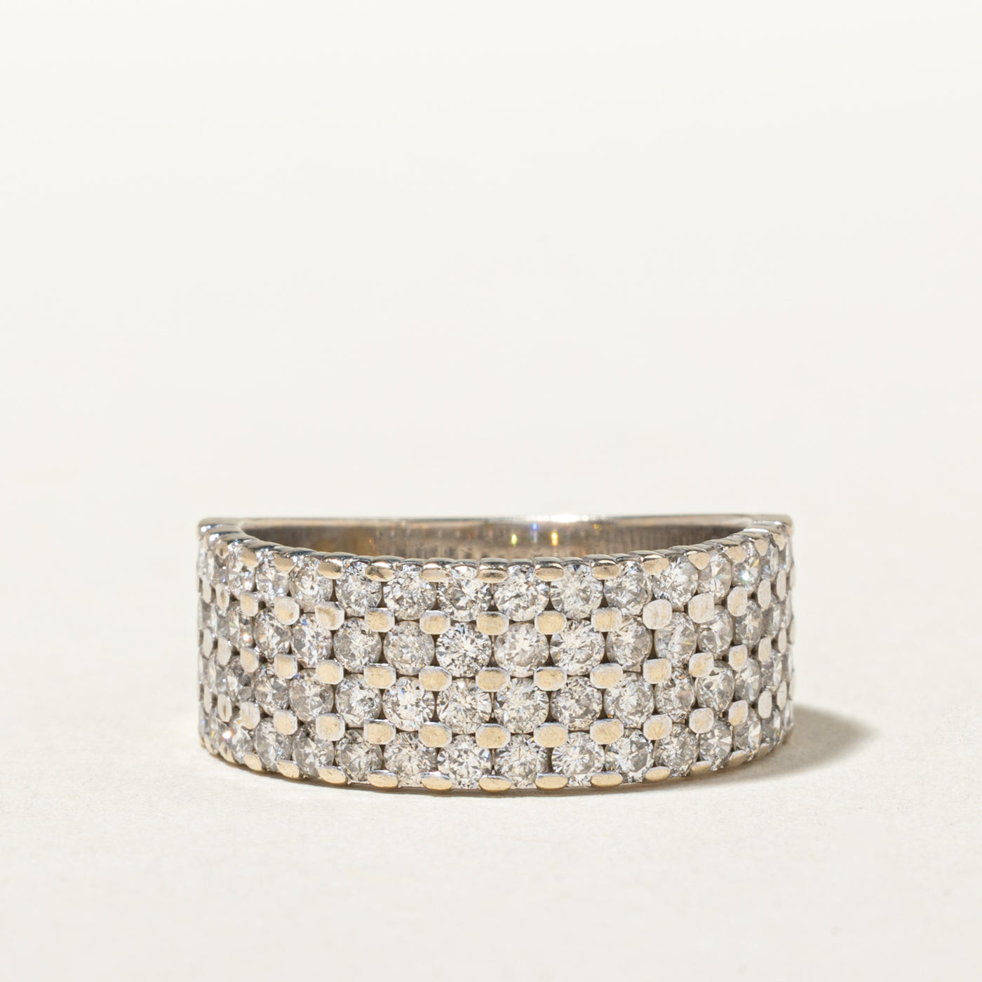 14k Multi Row Diamond Band | 1.83ctw | 5.00mm | SZ 7
