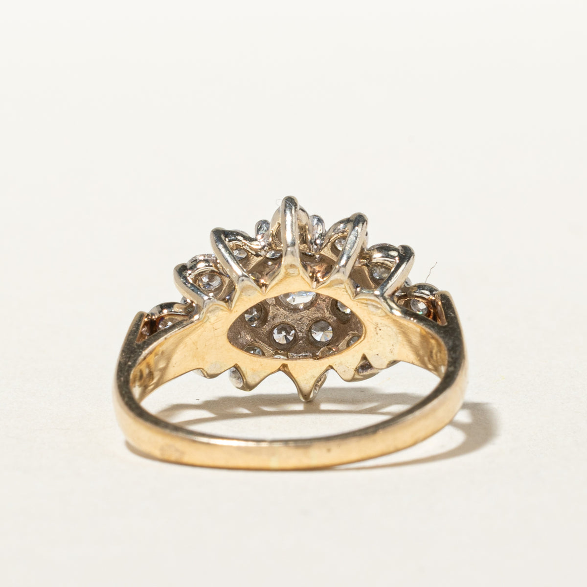 14k Diamond Floral Cluster Ring | 0.97ctw | SZ 5.75