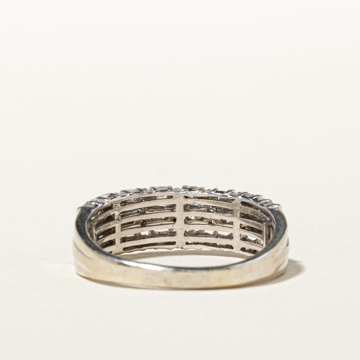 14k Multi Row Mixed Cut Diamond Band | 0.51ctw | 2.00mm | SZ 9.25