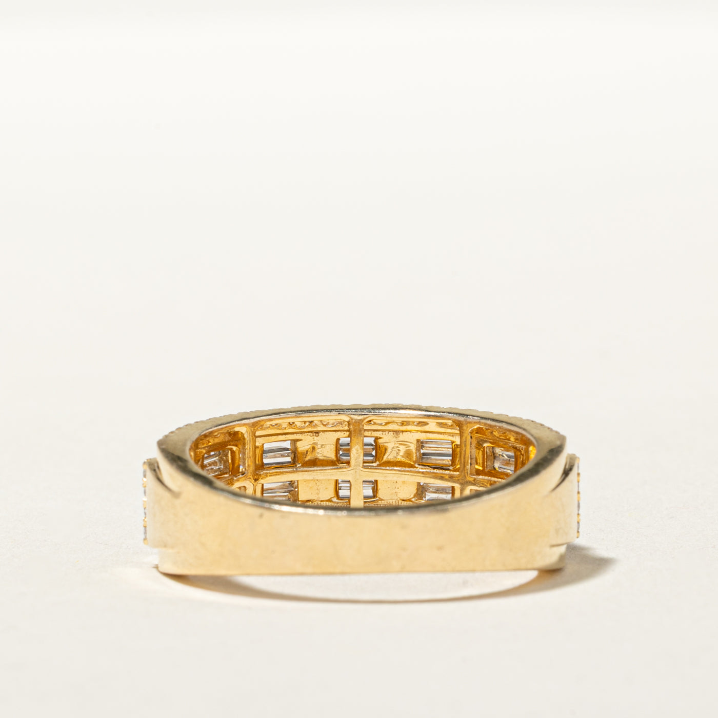 10k Multi Row Diamond Geometric Band | 1.36ctw | 3.00mm | SZ 10