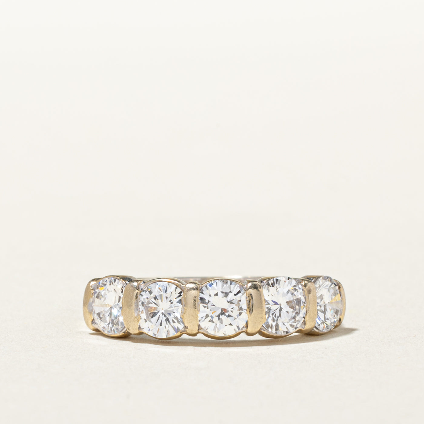 18k Five Stone Diamond Band | 1.48ctw | 4mm | SZ 5