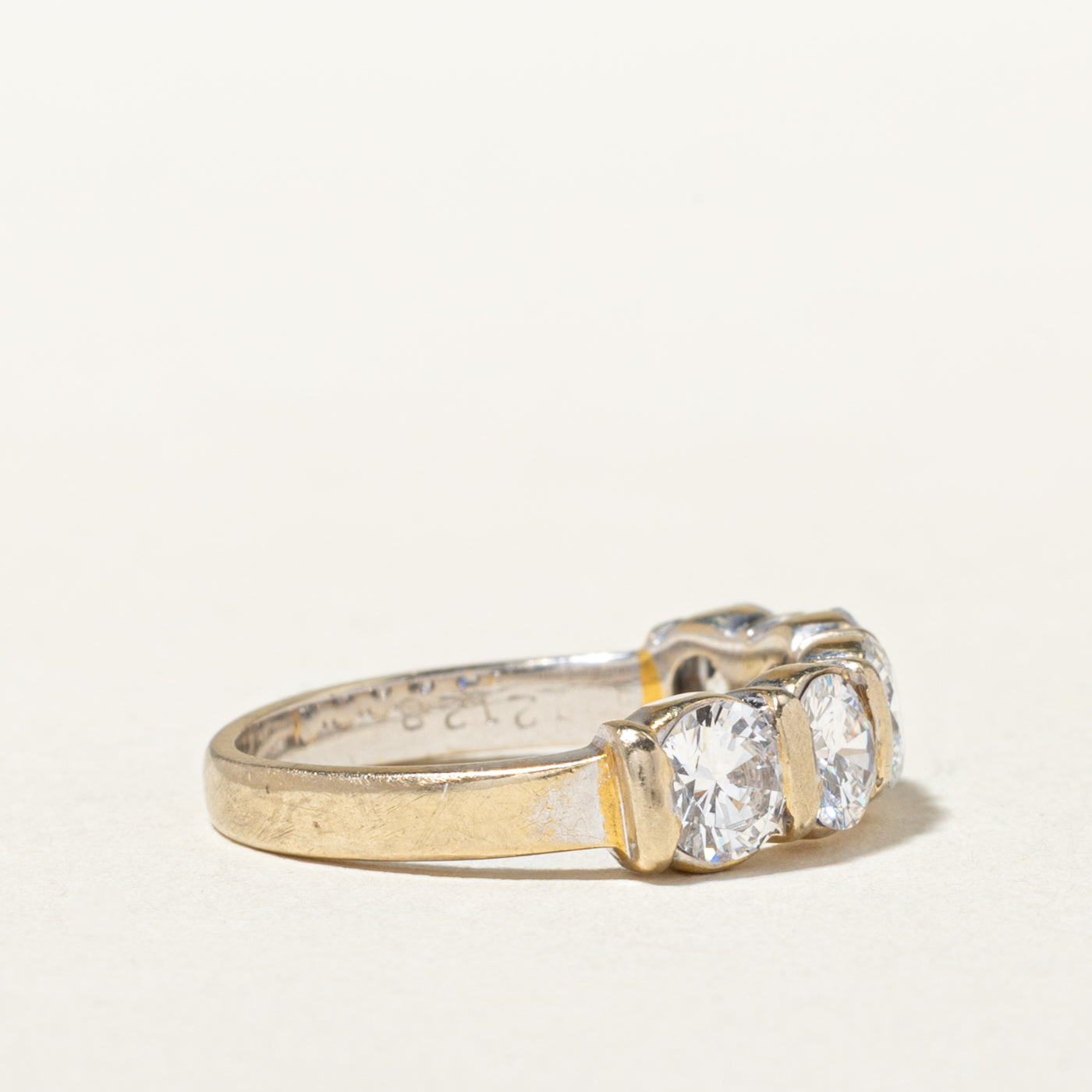 18k Five Stone Diamond Band | 1.48ctw | 4mm | SZ 5