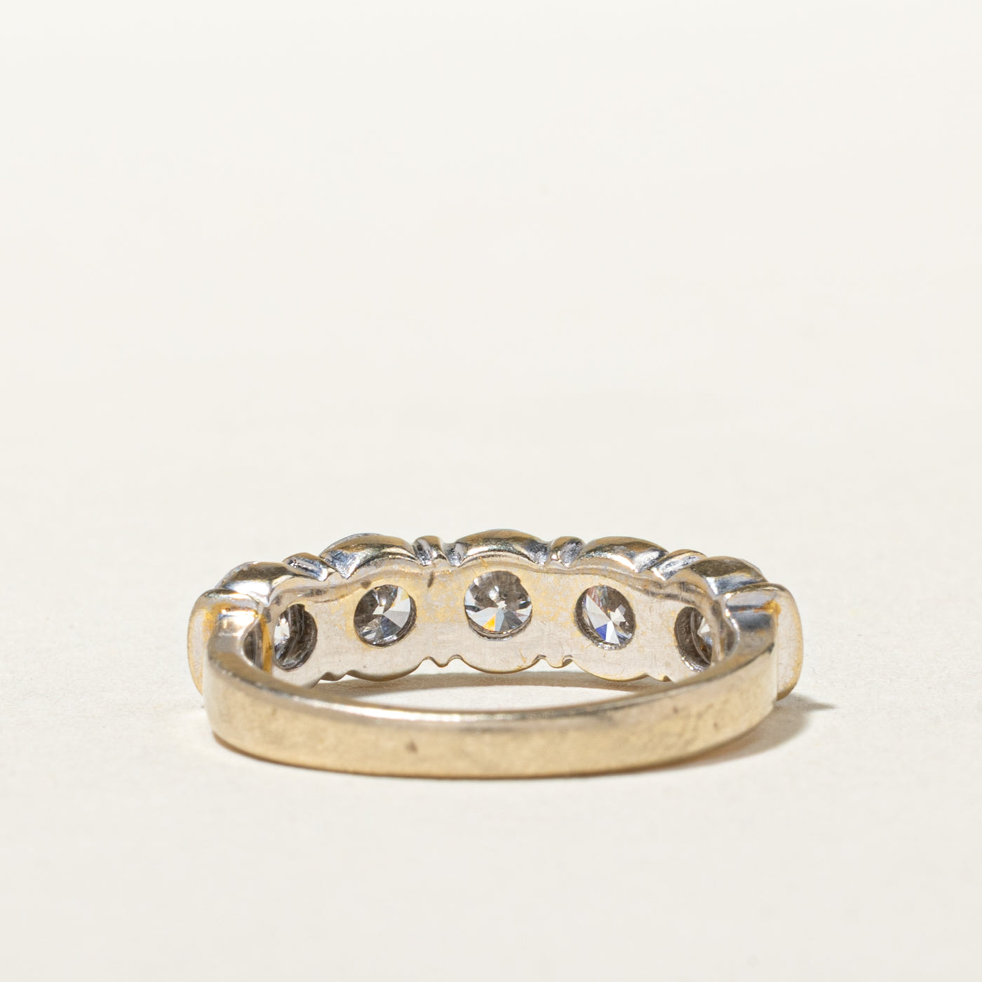 18k Five Stone Diamond Band | 1.48ctw | 4mm | SZ 5
