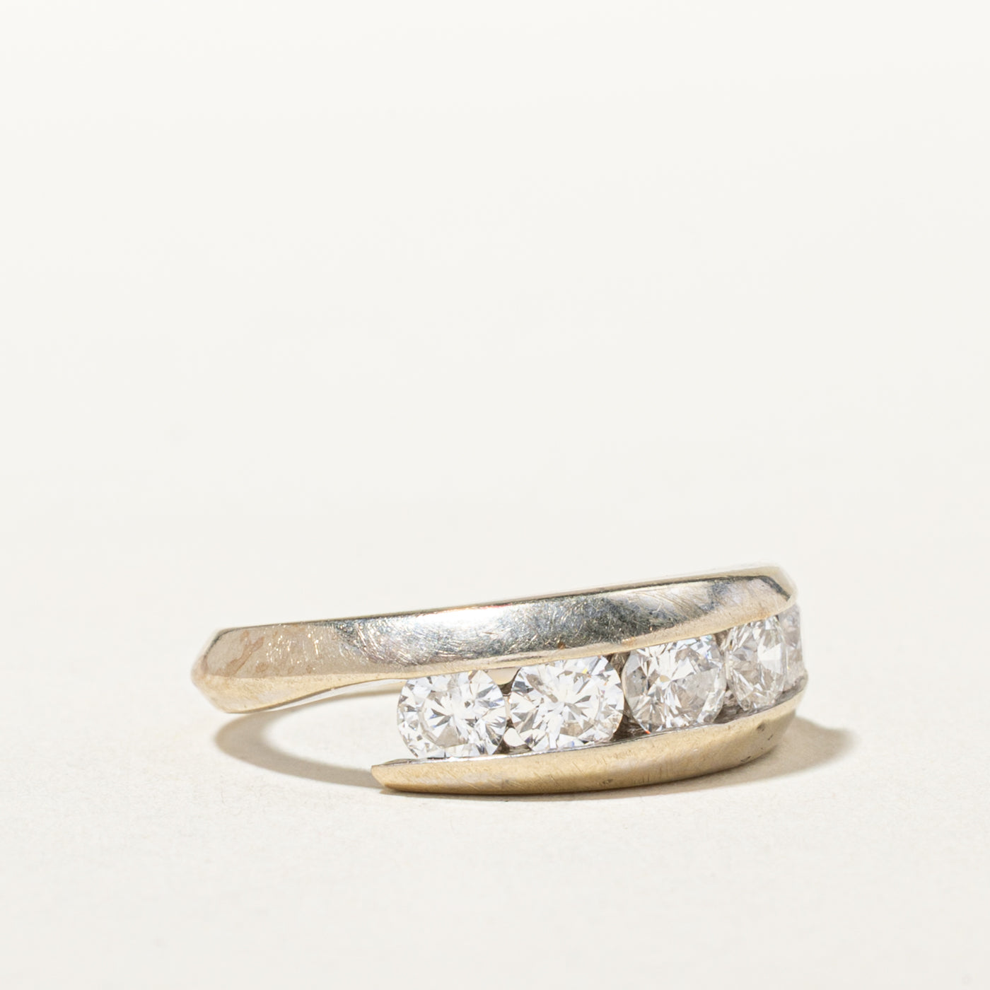 14k Five Stone Diamond Bypass Ring | 1.05ctw | SZ 6.25