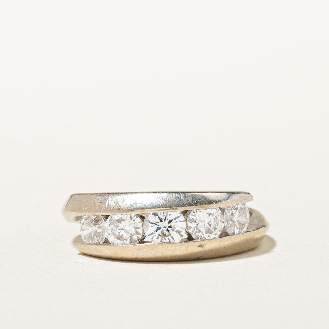 14k Five Stone Diamond Bypass Ring | 1.05ctw | SZ 6.25