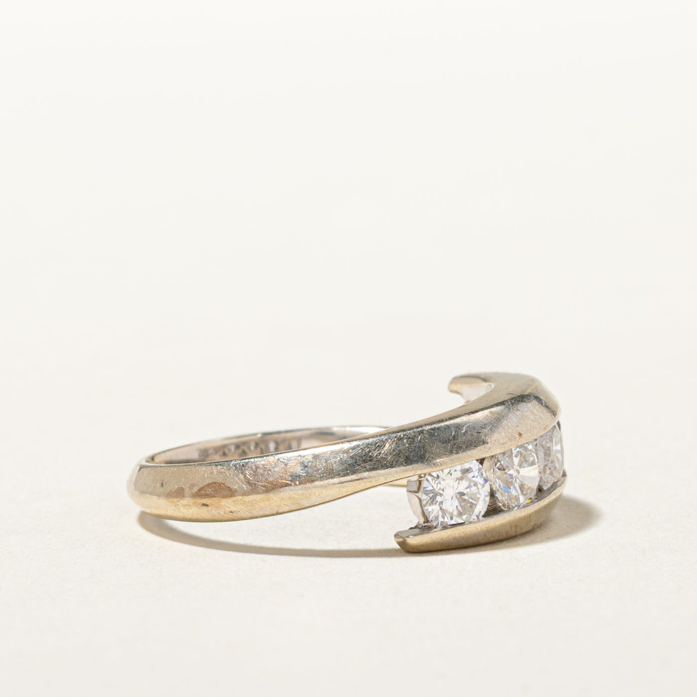 14k Five Stone Diamond Bypass Ring | 1.05ctw | SZ 6.25