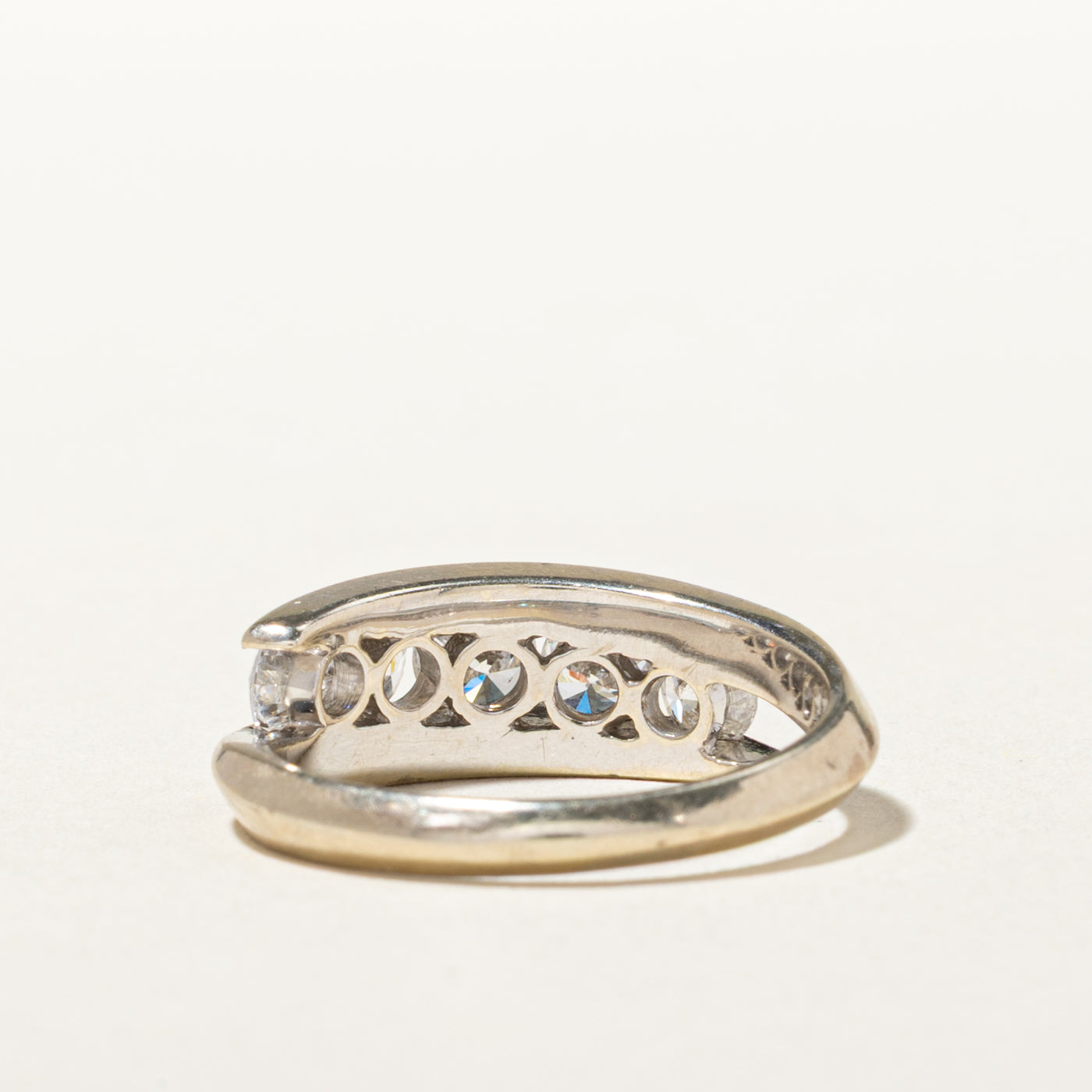 14k Five Stone Diamond Bypass Ring | 1.05ctw | SZ 6.25