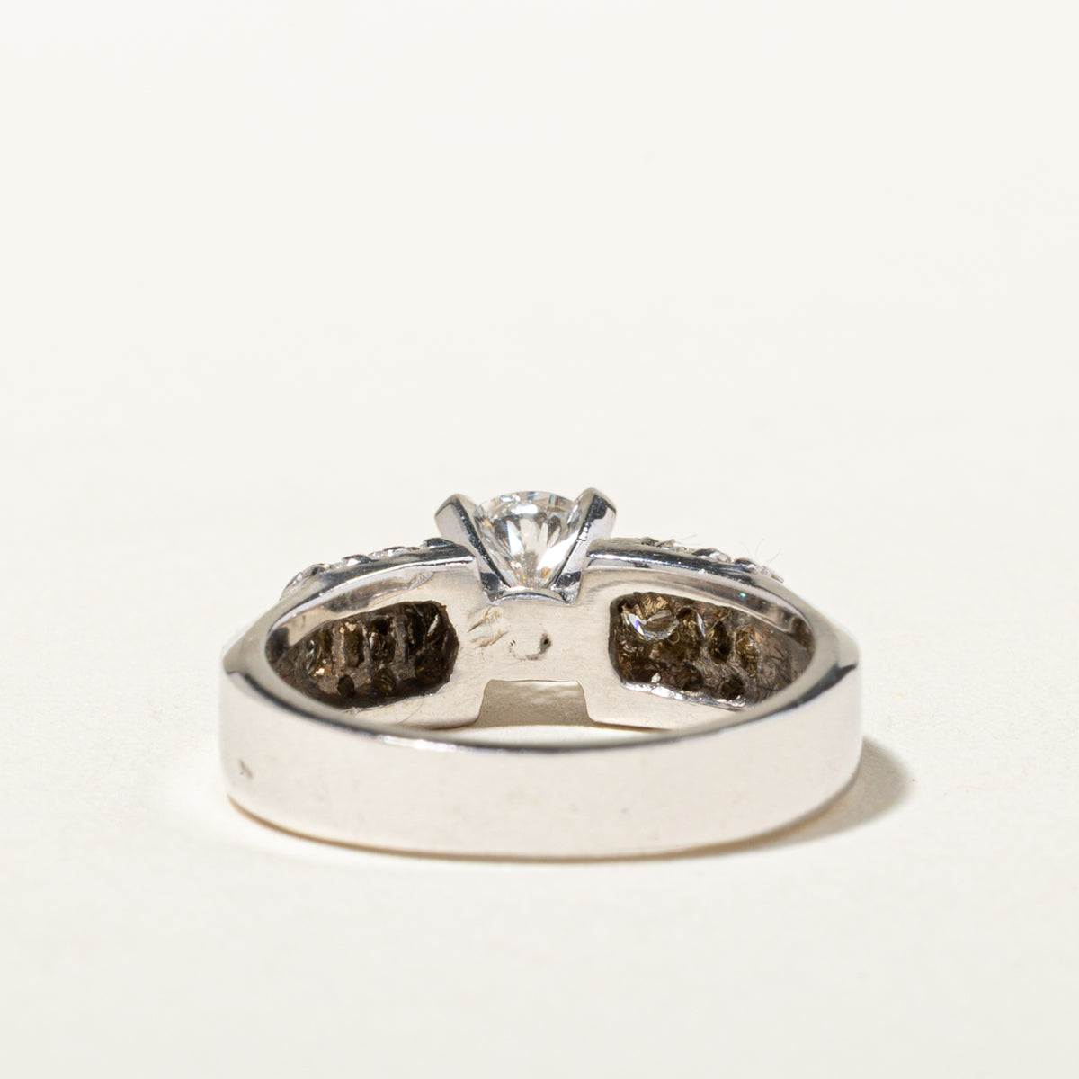 14k White Gold Diamond Accented Ring | 0.67ct I1 G/H, 0.48ctw | SZ 6.5