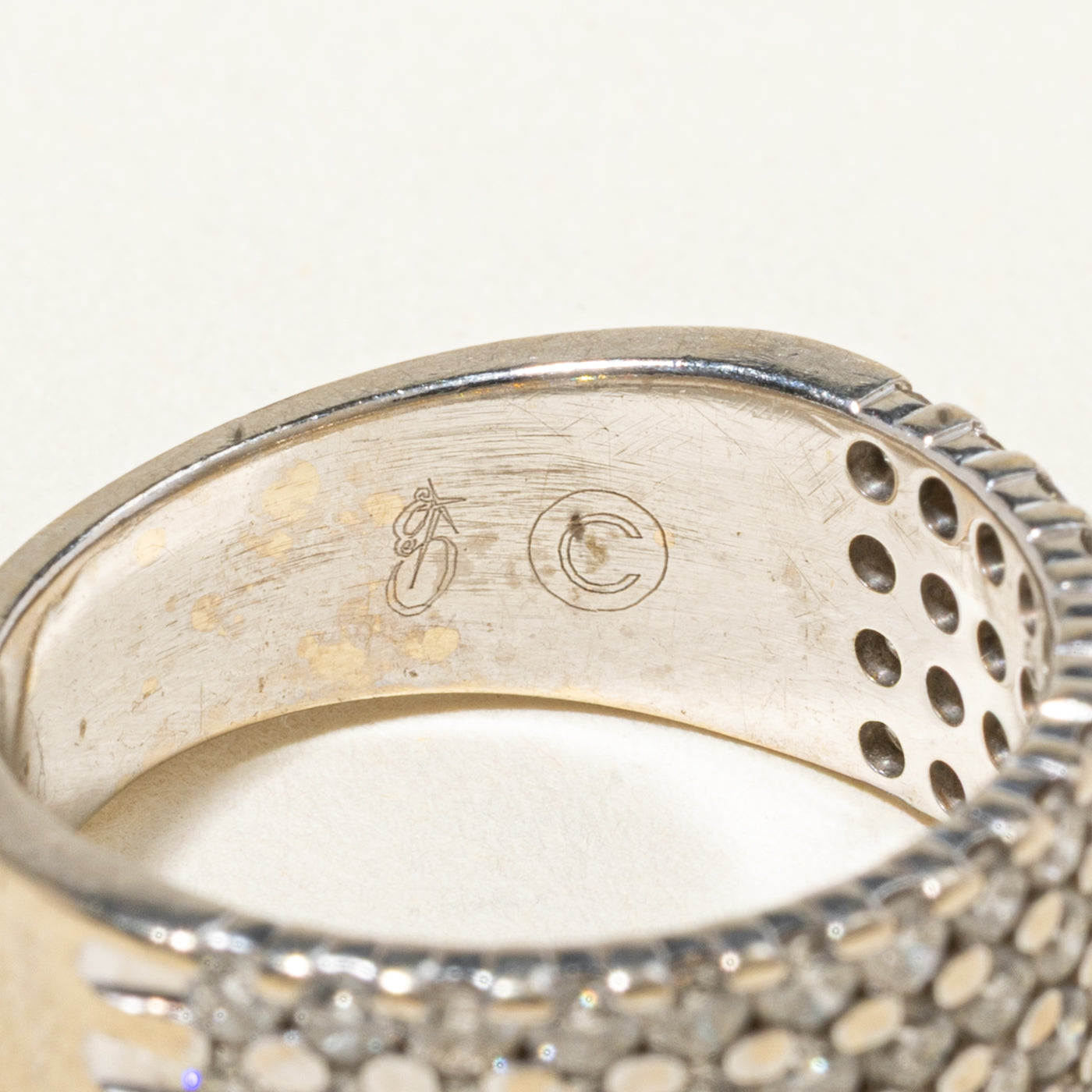 14k Multi Row Diamond Band | 1.83ctw | 5.00mm | SZ 7