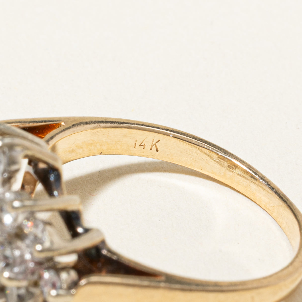 14k Diamond Floral Cluster Ring | 0.97ctw | SZ 5.75