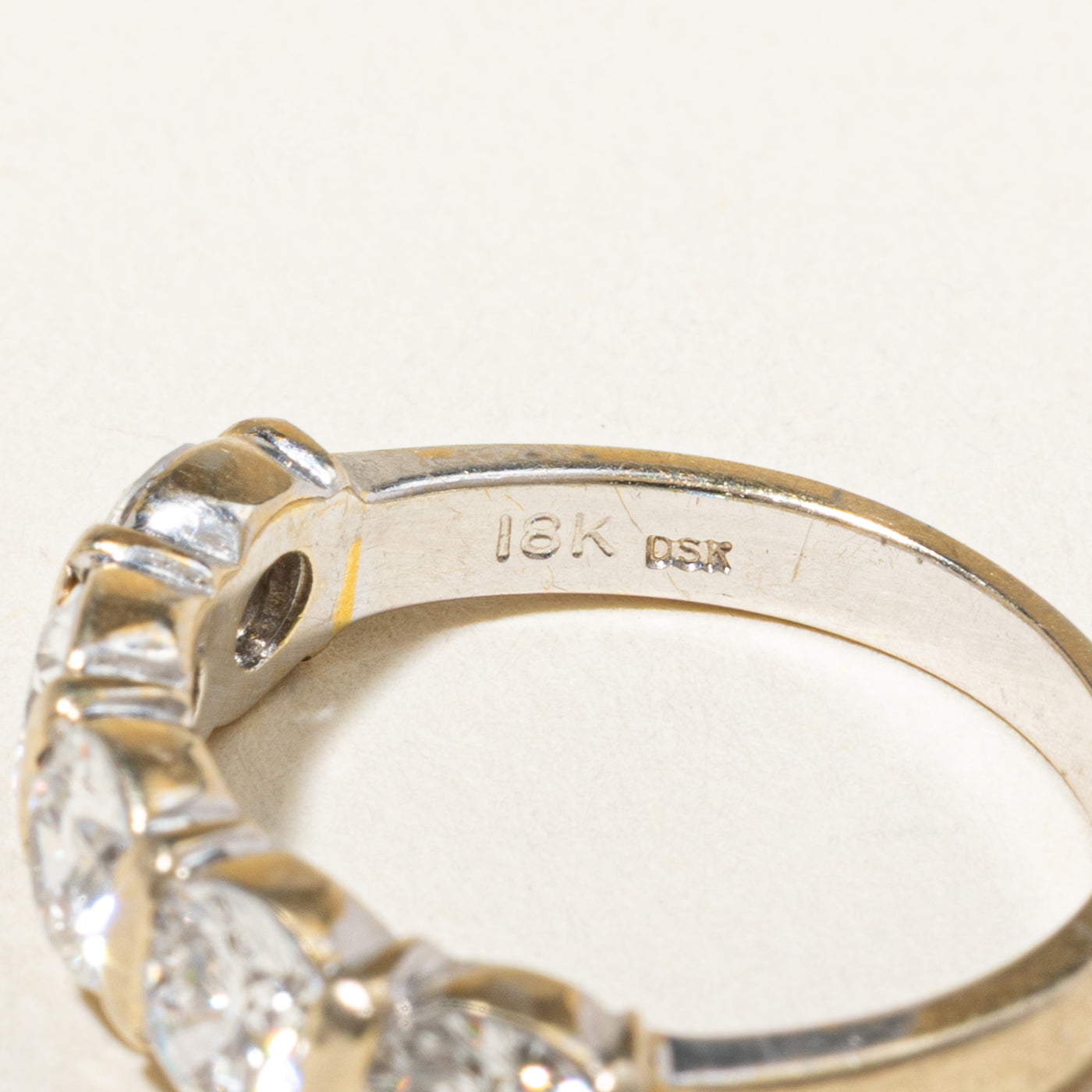 18k Five Stone Diamond Band | 1.48ctw | 4mm | SZ 5
