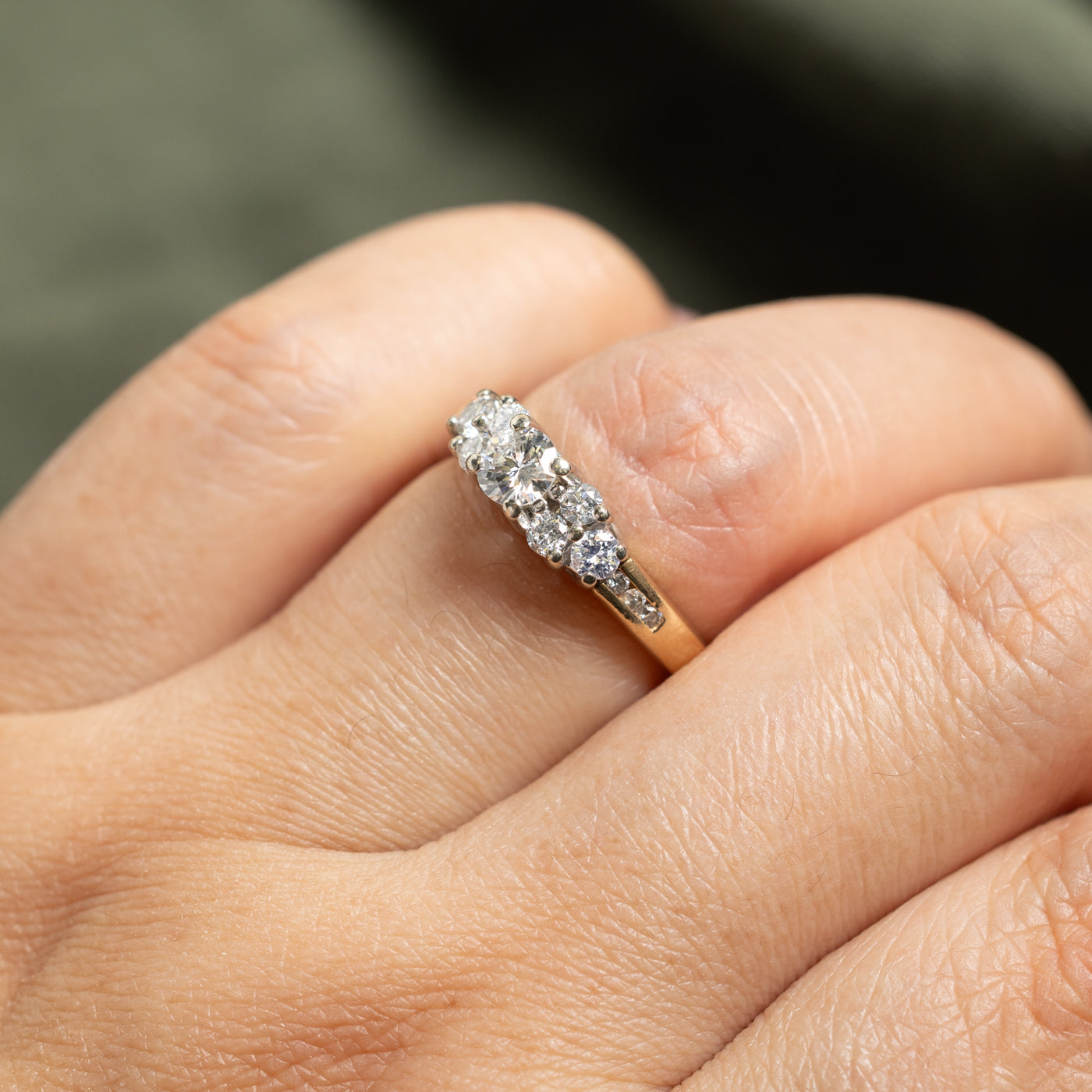 14k Diamond Cluster Accented Ring | 0.73ctw | SZ 5.75