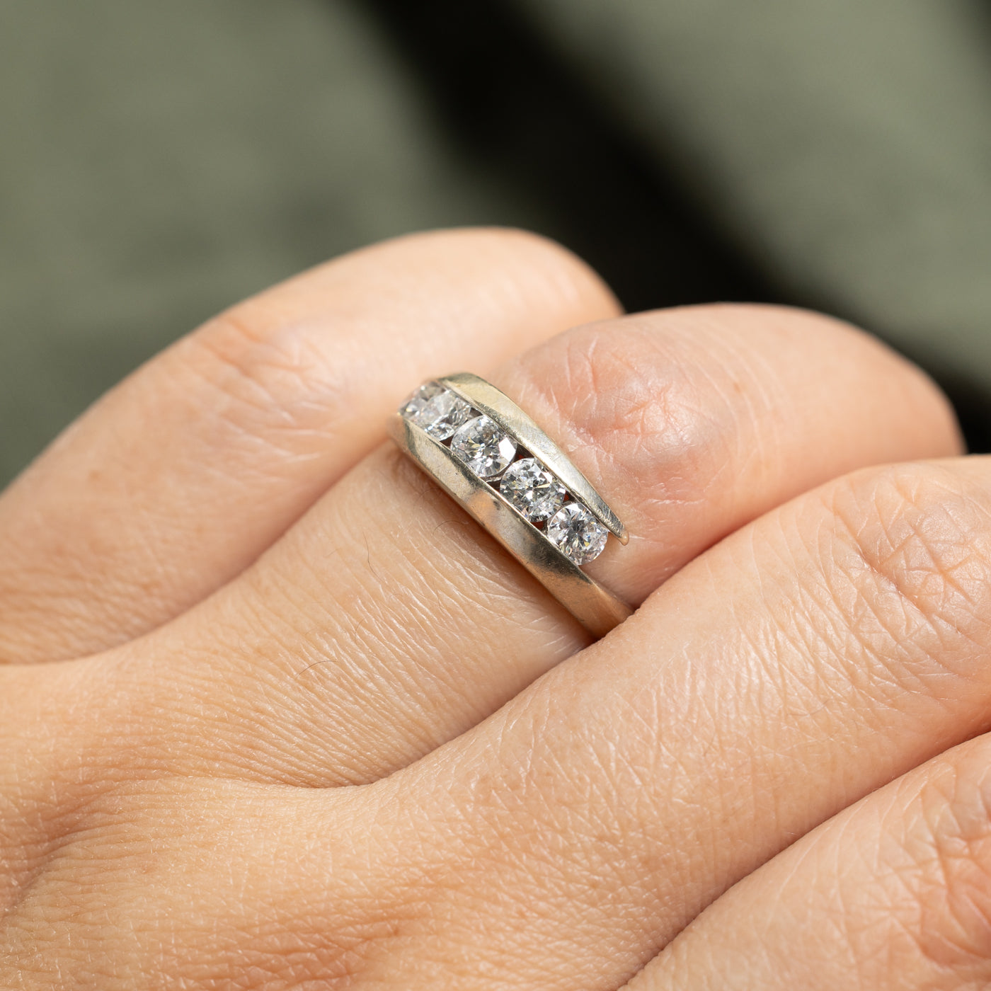 14k Five Stone Diamond Bypass Ring | 1.05ctw | SZ 6.25