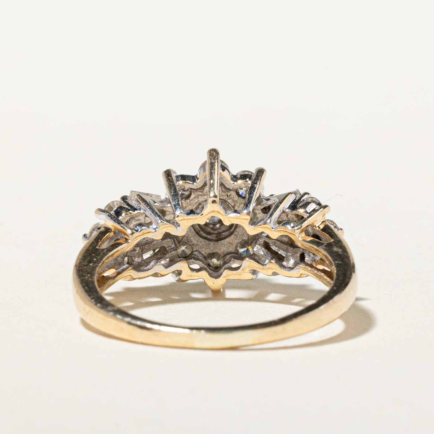 14k Diamond Floral Cluster Ring | 0.85ctw | SZ 6.25