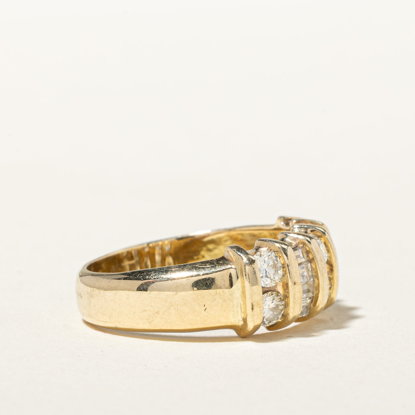 14k Multi Row Mixed Cut Diamond Ring | 0.93ctw | SZ 5