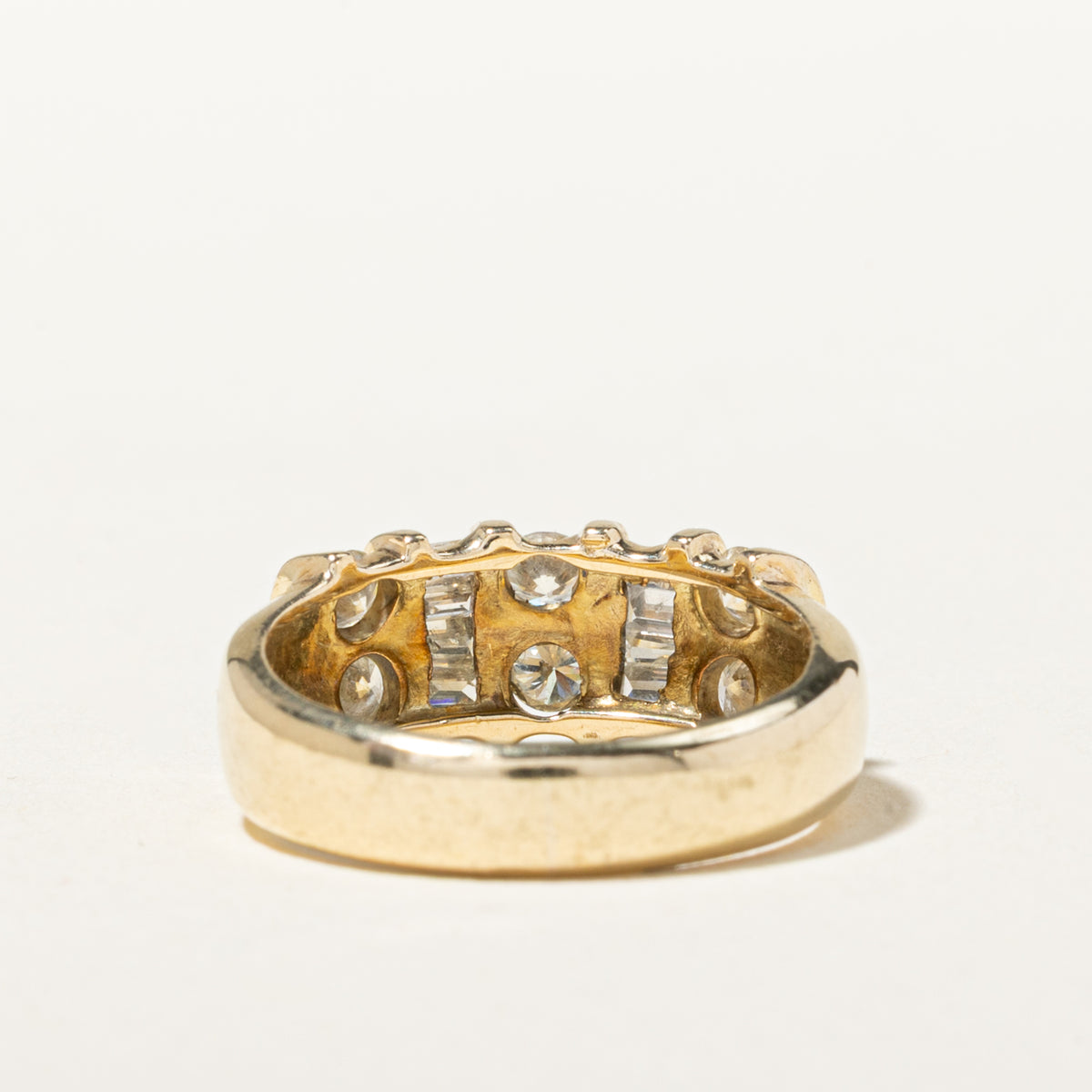 14k Multi Row Mixed Cut Diamond Ring | 0.93ctw | SZ 5