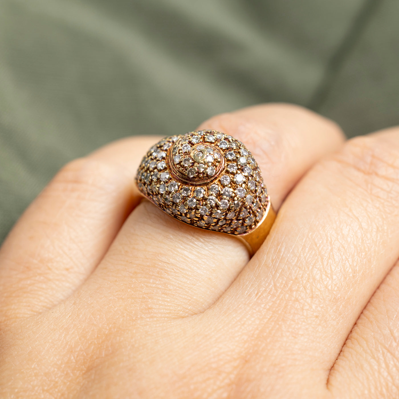 Italian 18k Diamond Swirl Cocktail Ring | 1.41ctw | SZ 7