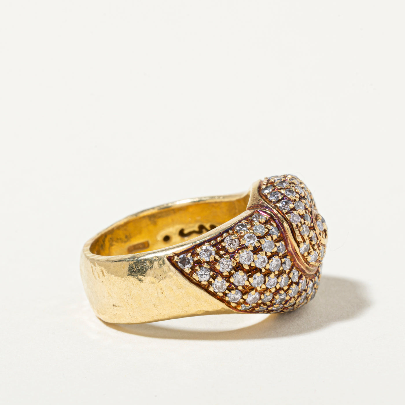 Italian 18k Diamond Swirl Cocktail Ring | 1.41ctw | SZ 7