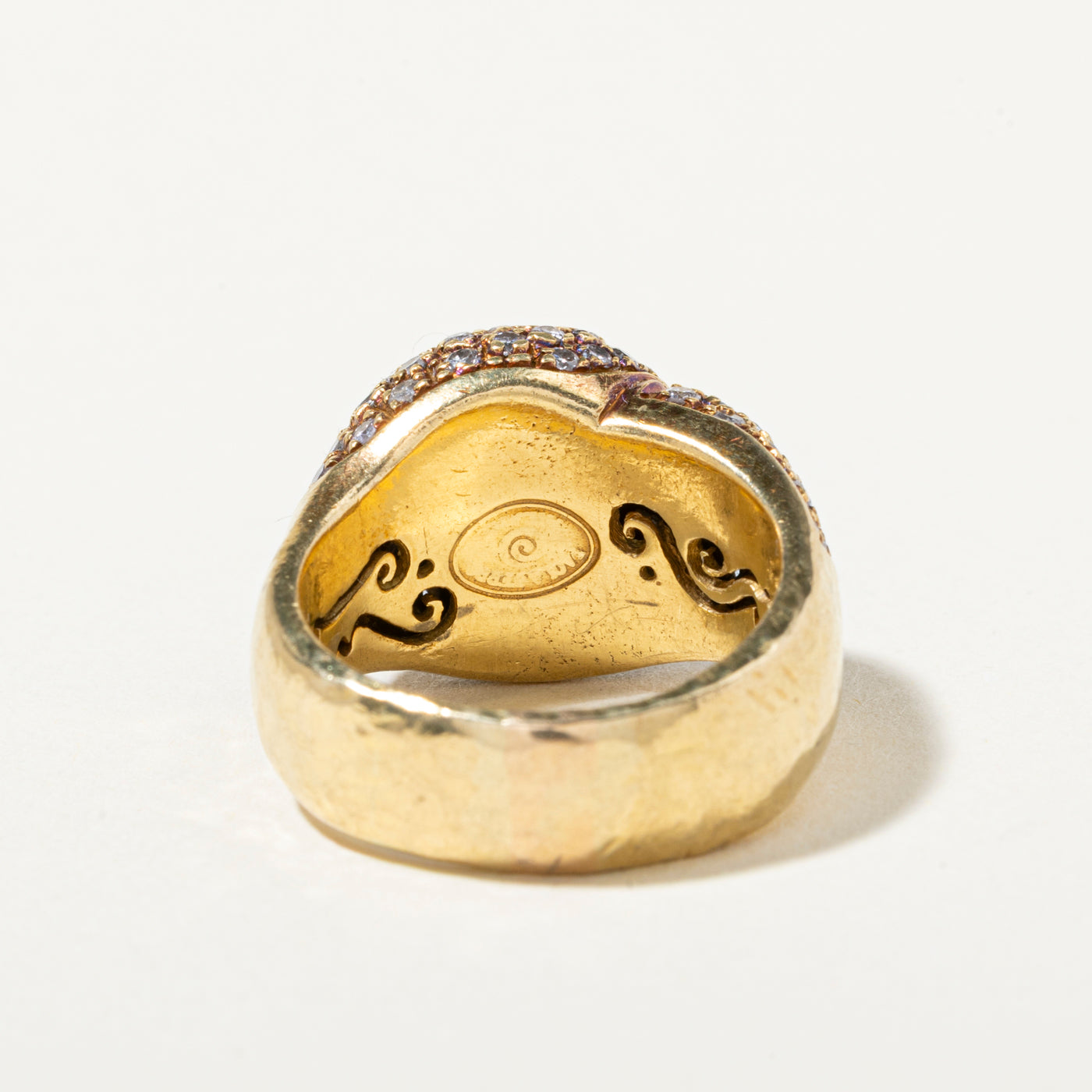 Italian 18k Diamond Swirl Cocktail Ring | 1.41ctw | SZ 7