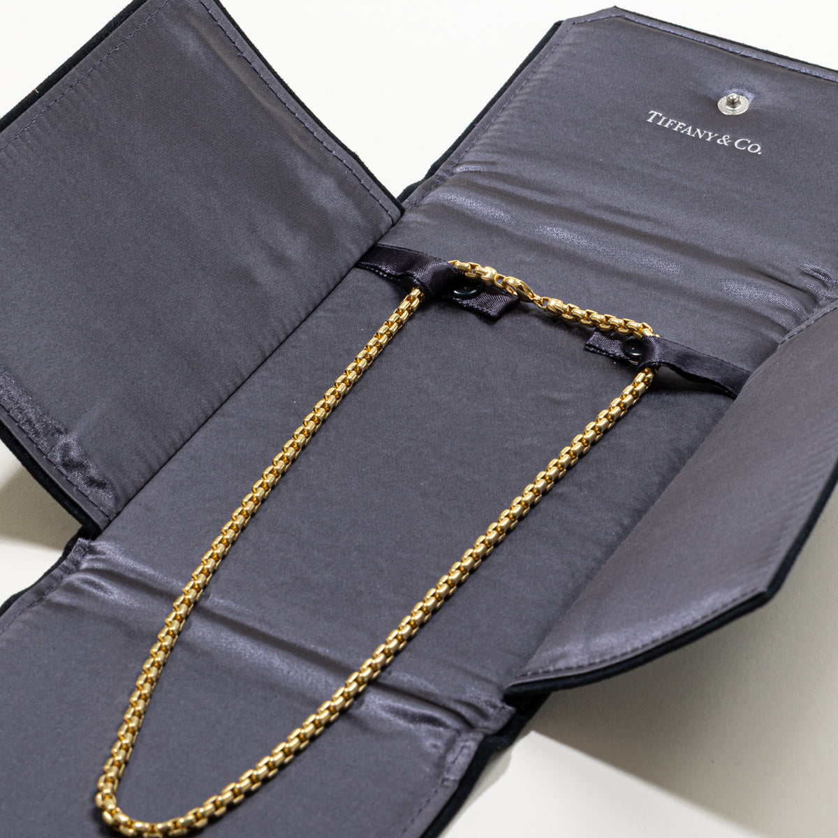 'Tiffany & Co.' 18k Yellow Gold Square Link Chain | 20"