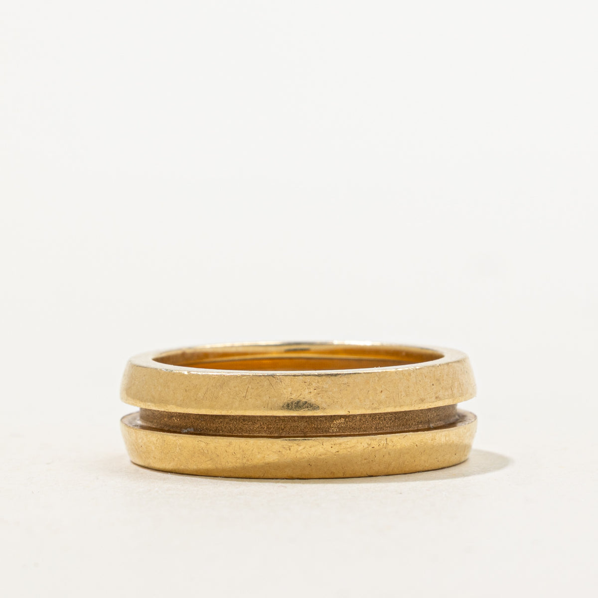 'Tiffany & Co.' Atlas 18k Gold Groove Ring | 6mm | SZ 6.5