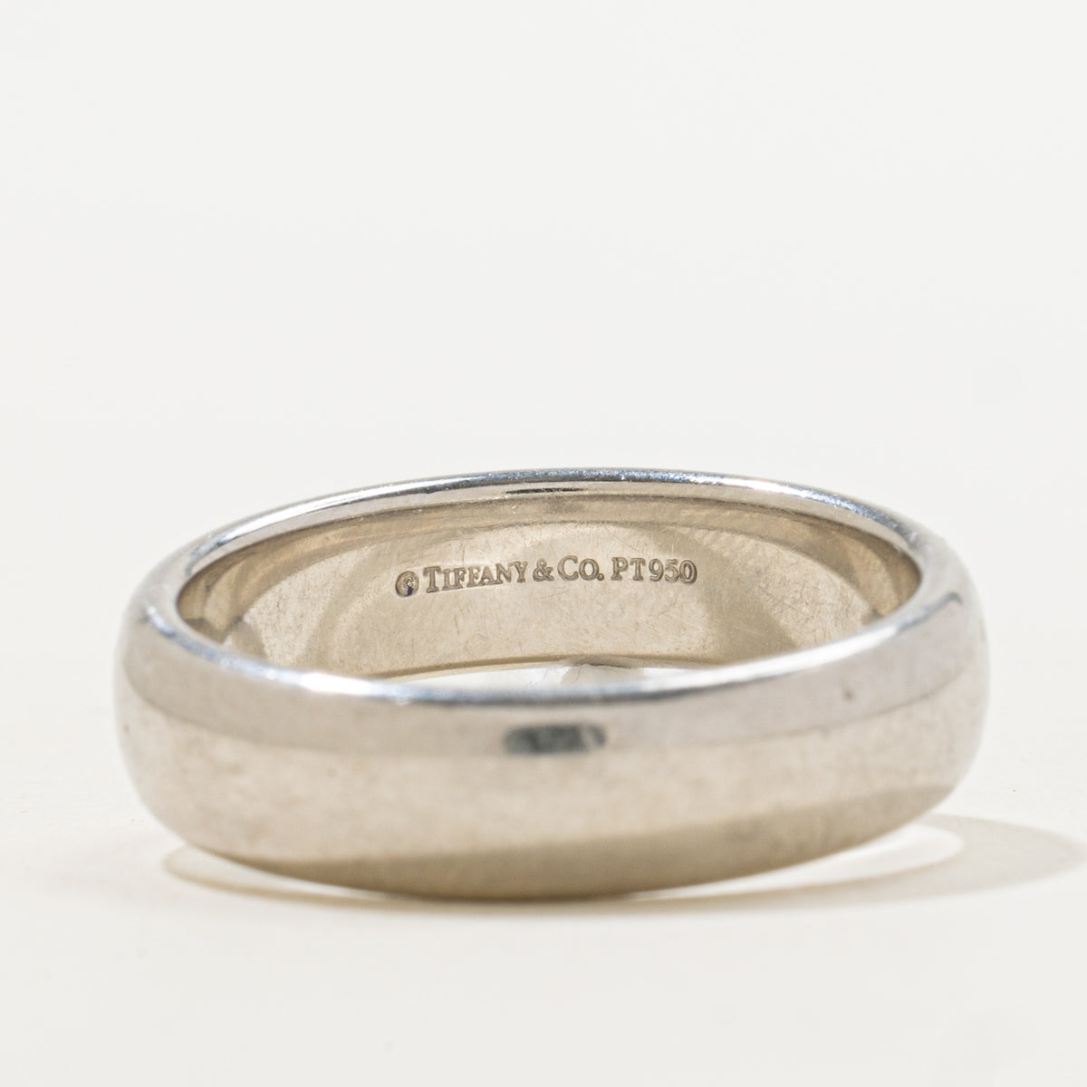 'Tiffany & Co.' Forever Platinum Lucida Wedding Band Ring | 6mm | SZ 11