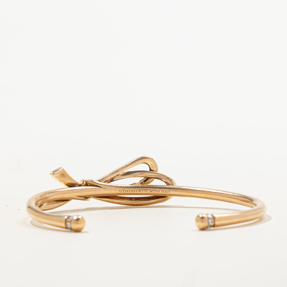 'Tiffany & Co.' Diamond Large Bow Cuff Bracelet 18K Rose Gold | 0.82ctw | 5.5"