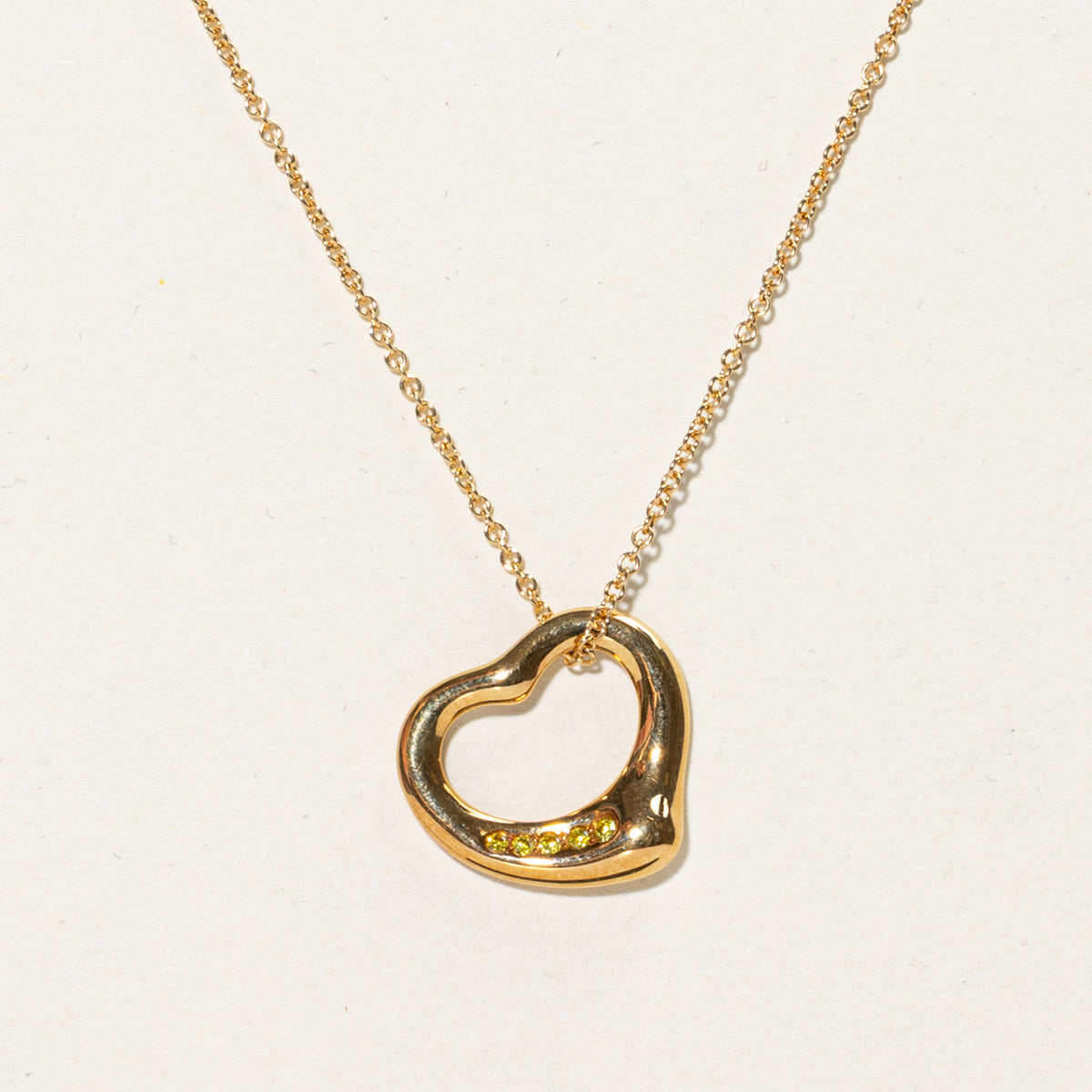'Tiffany & Co.' Elsa Peretti Open Heart Pendant | 0.02ctw | 16"