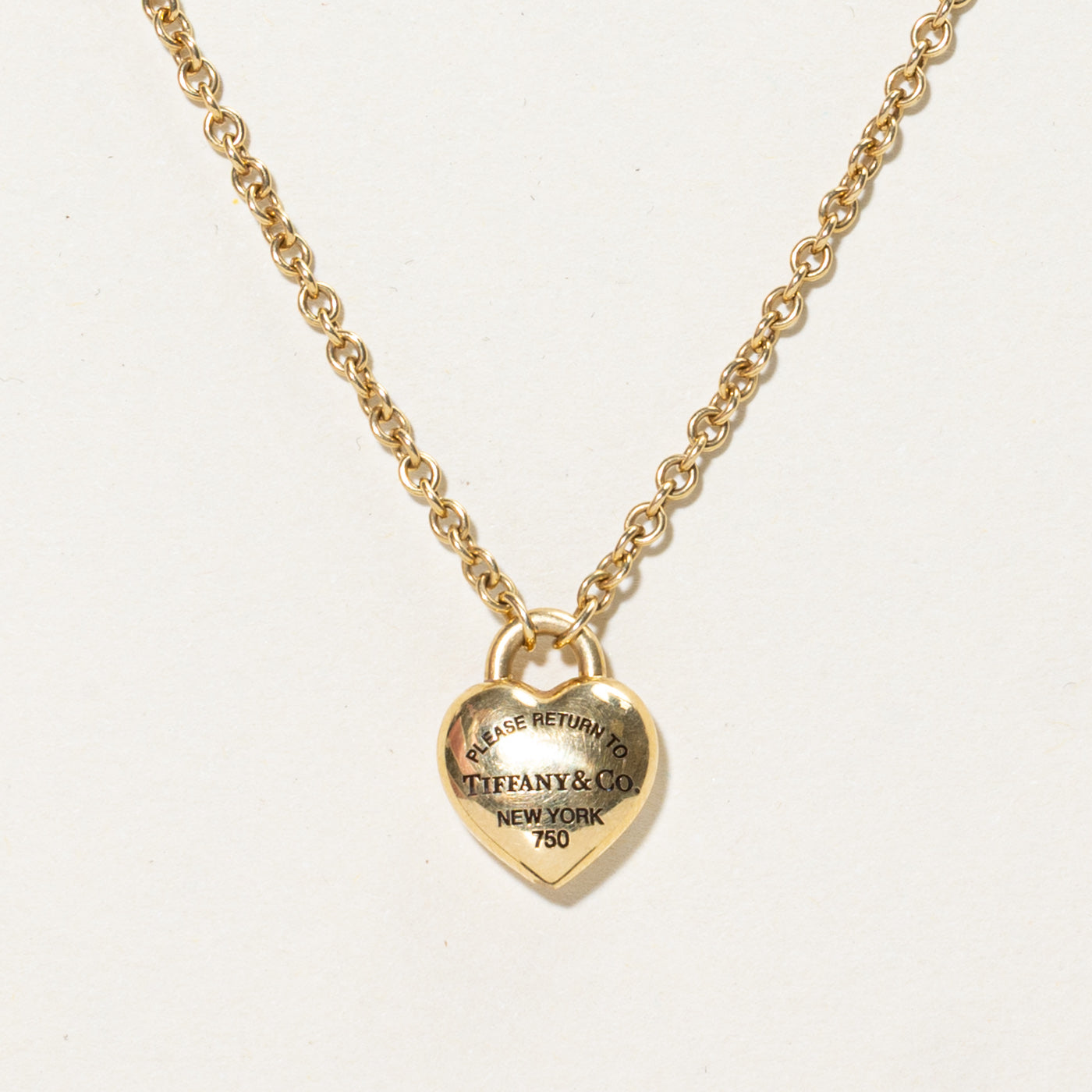Tiffany & Co リード Tiffany & Co.' Return to Tiffany Full Heart Pendant in Yellow Gold |