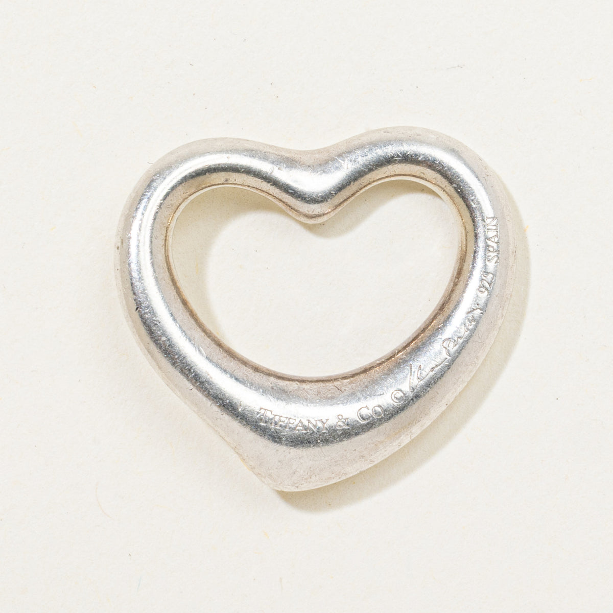 'Tiffany & Co.' Sterling Silver Diamond Open Heart Pendant | 0.05ctw