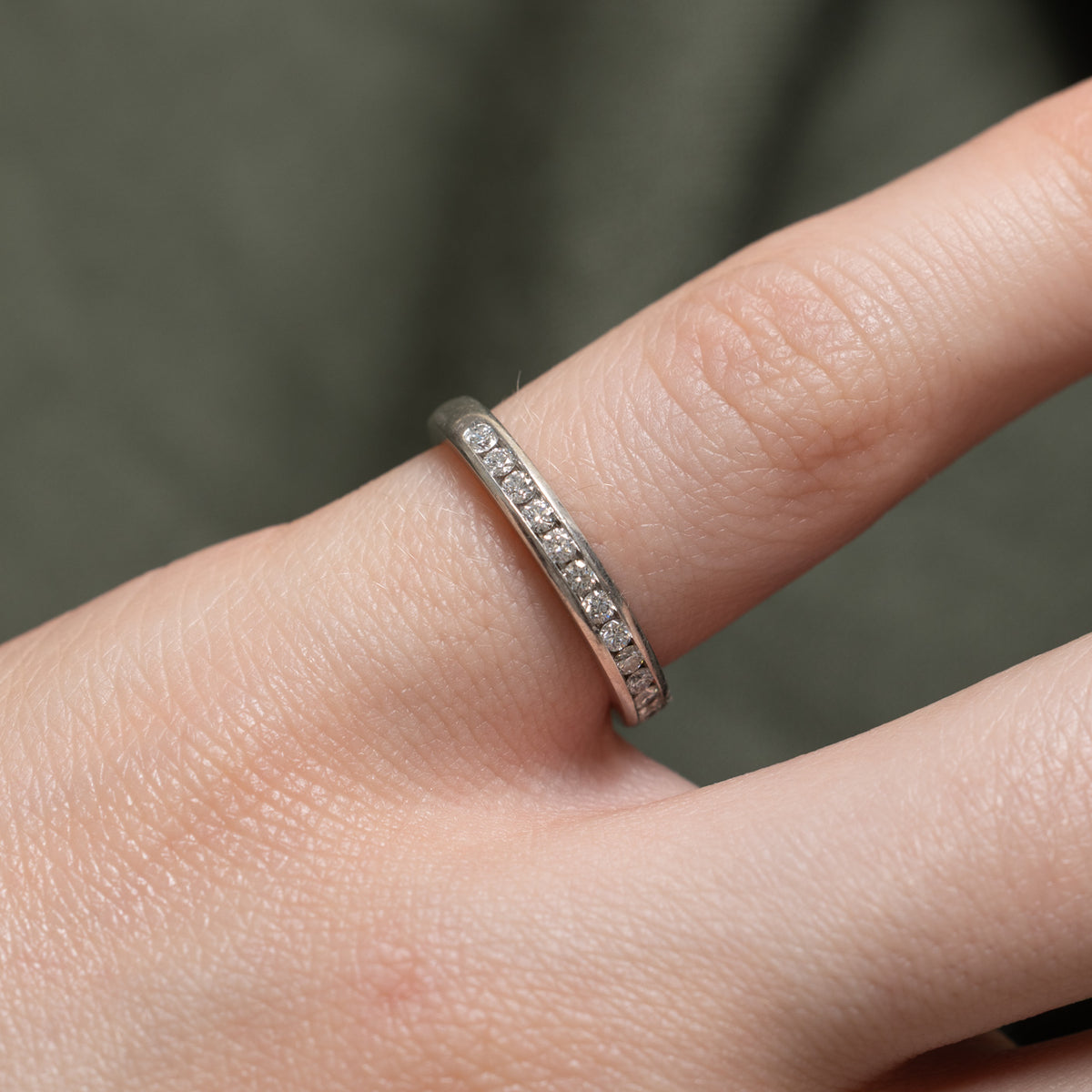 'Tiffany & Co.' Platinum Half Eternity Diamond Band | 0.42ctw | 2.22mm | SZ 4