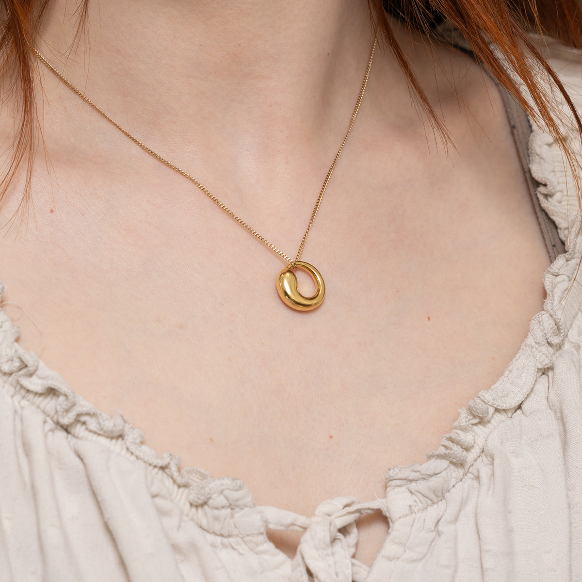 'Tiffany & Co.' Elsa Peretti 18K Gold Eternal Circle Pendant | 15mm |