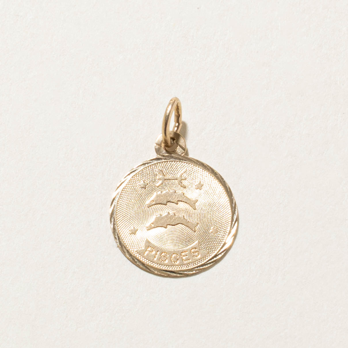 10k Pisces Zodiac Pendant