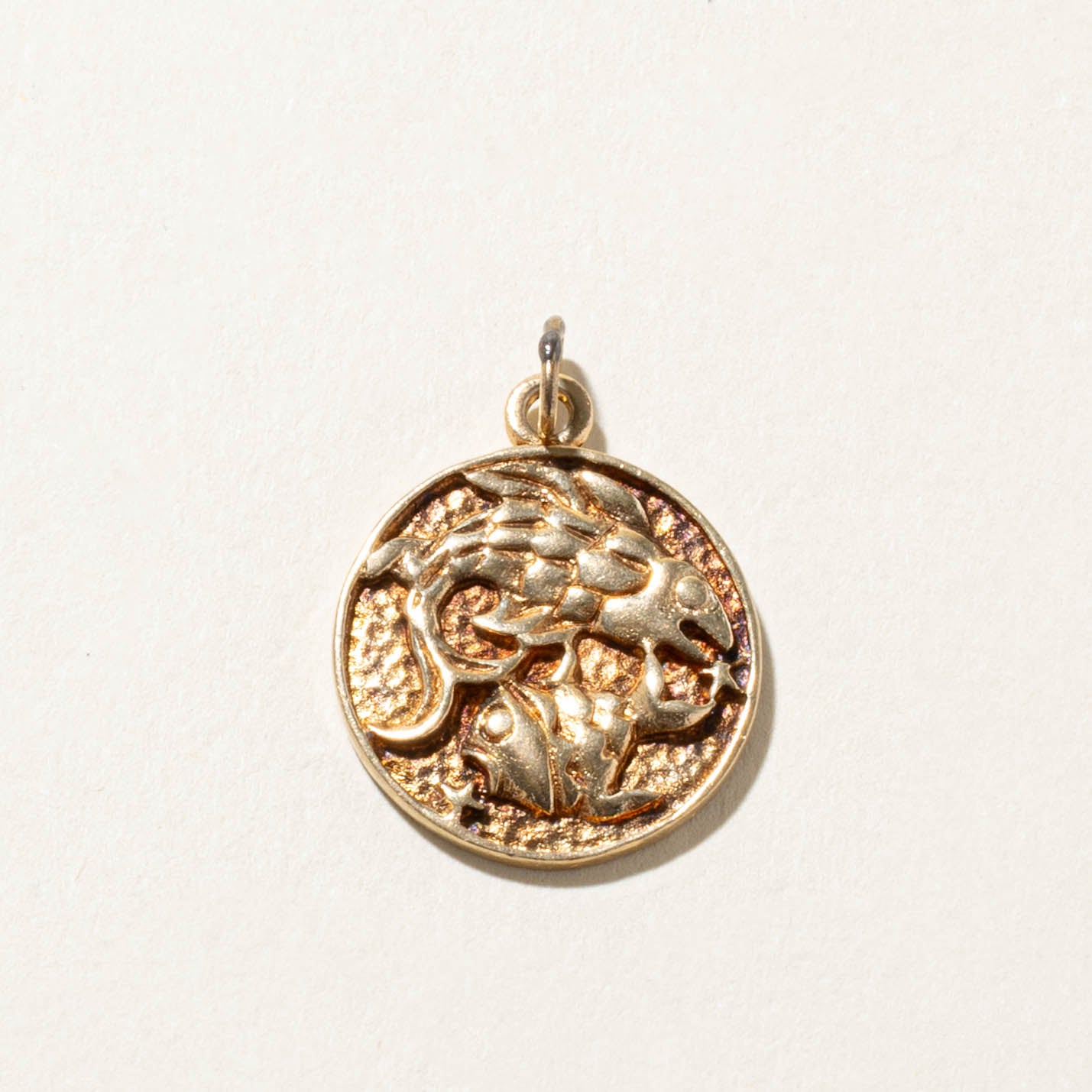 10k Pisces Zodiac Pendant