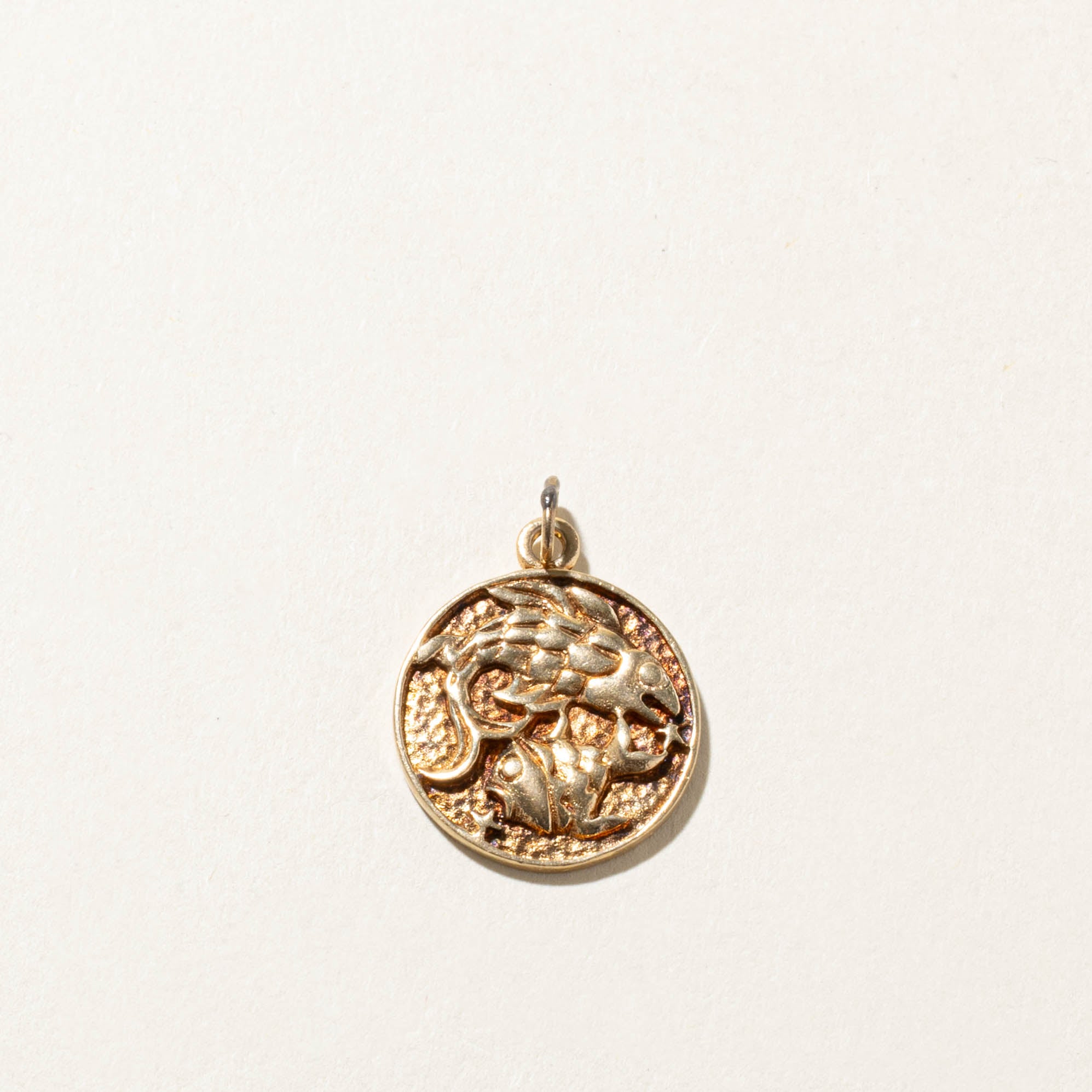 10k Pisces Zodiac Pendant